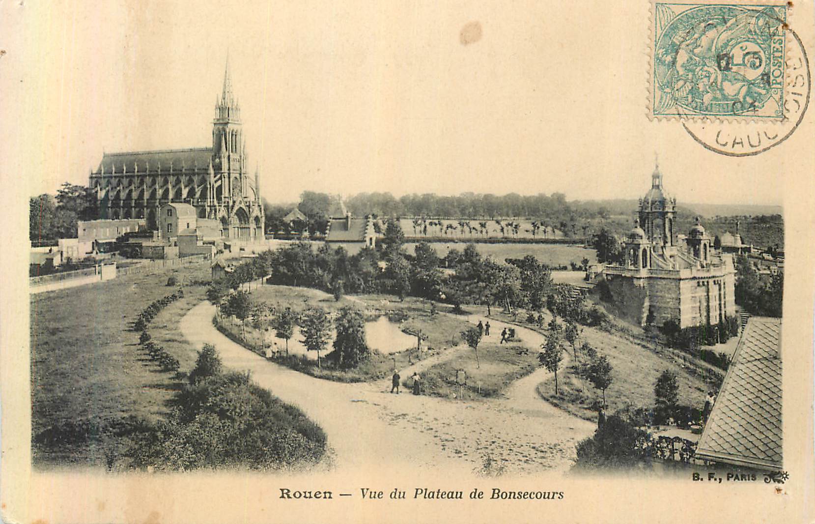 CPA Rouen Vue du Plateau de Bonsecours