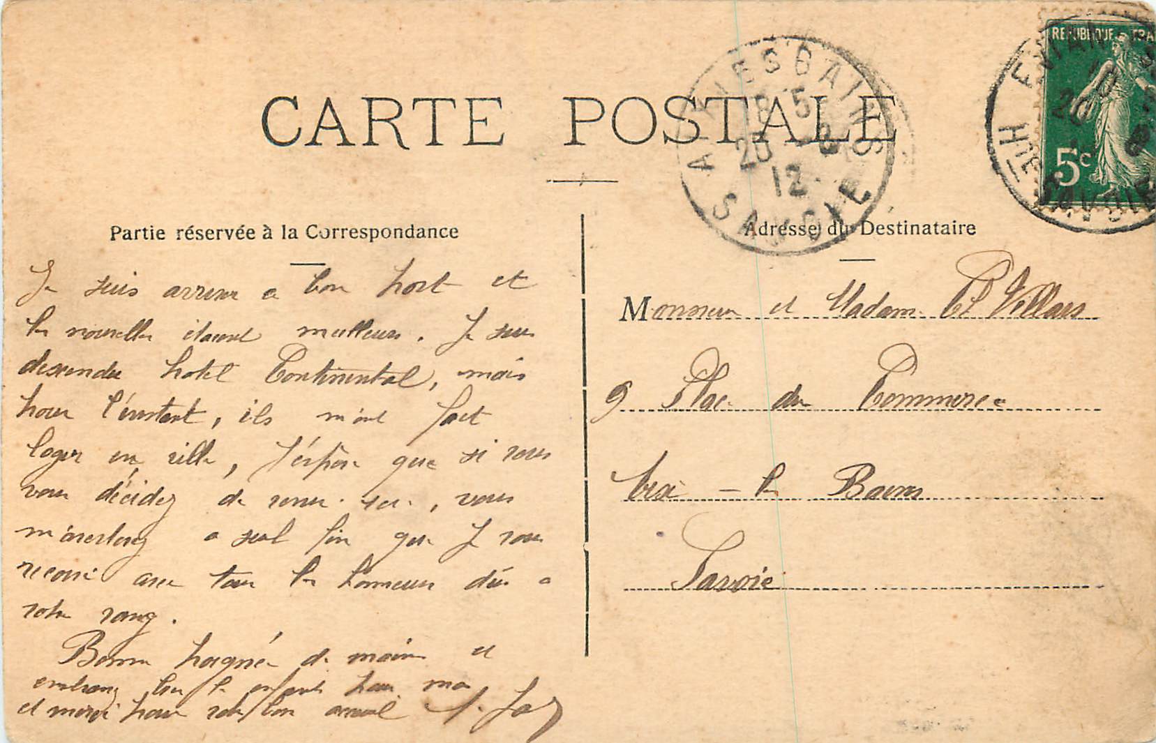 Evian-les-Bains — L'Établissement Thermal — Collection de la Source Cachat, n° 103 — Reverso