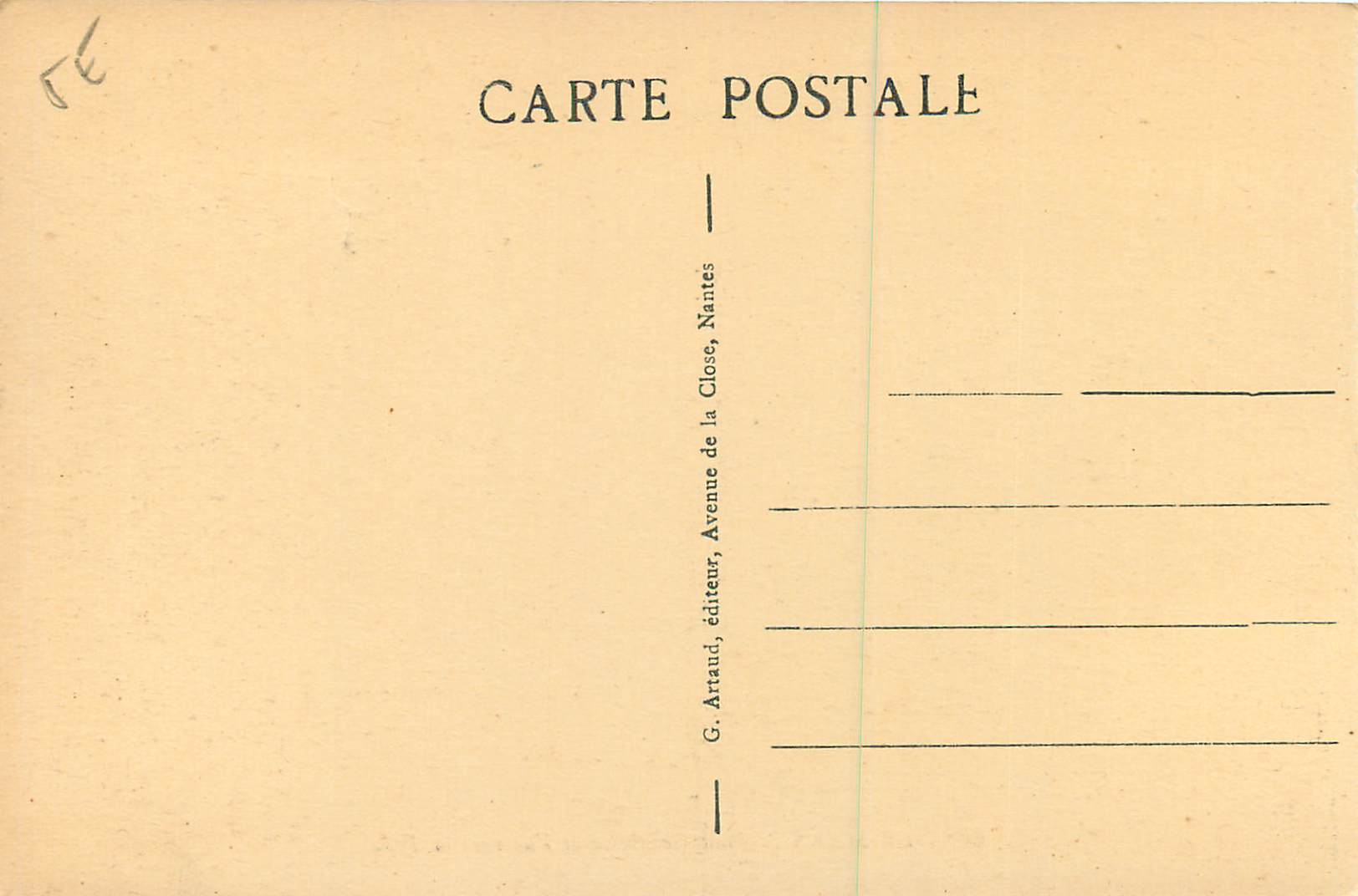 CPA le Mans Pont Gambetta et Vue vers la Ville — Rückseite