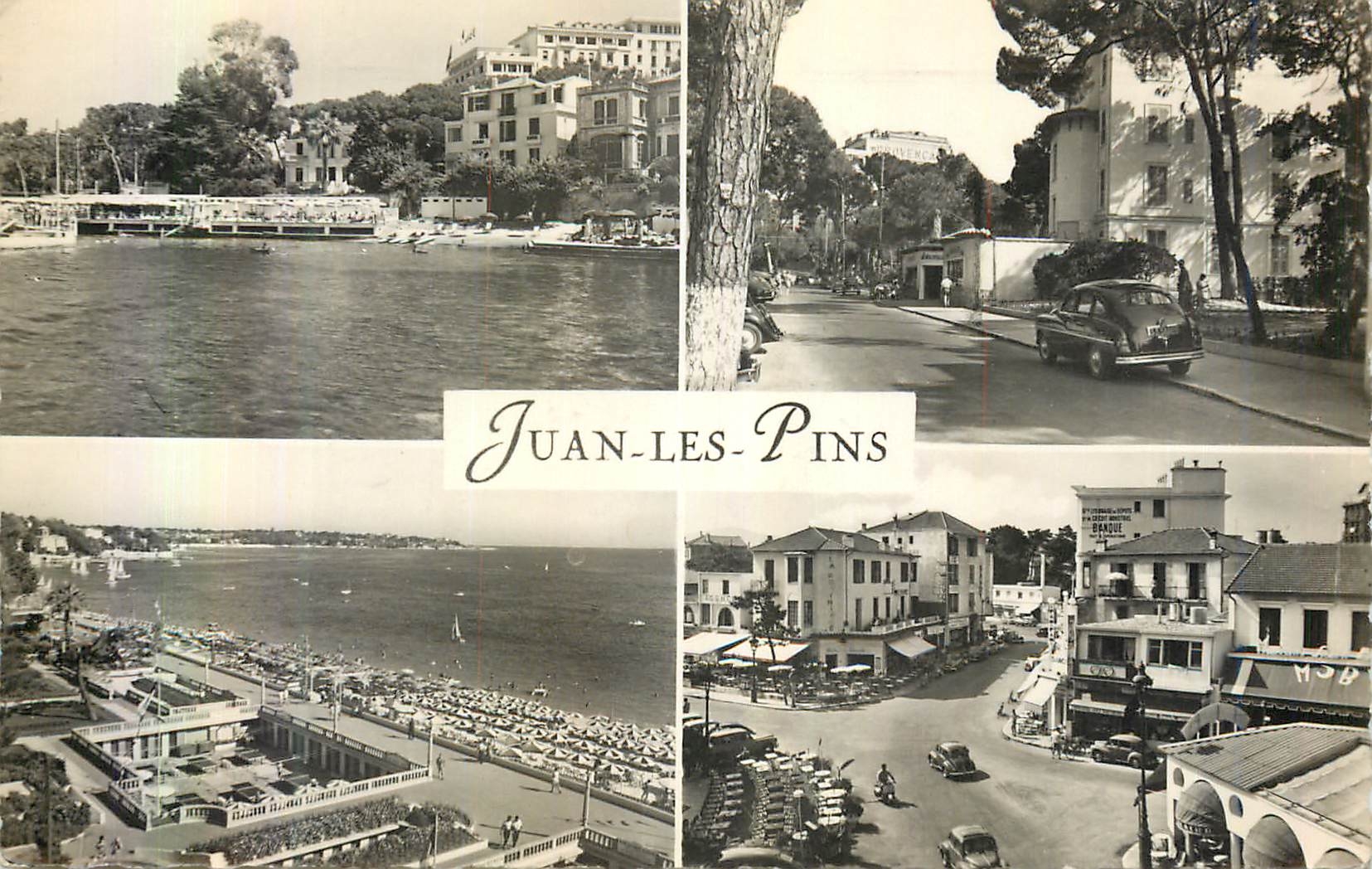 CPM Juan les Pins les Hotels Avenue de la Pinede Plage Carrefour
