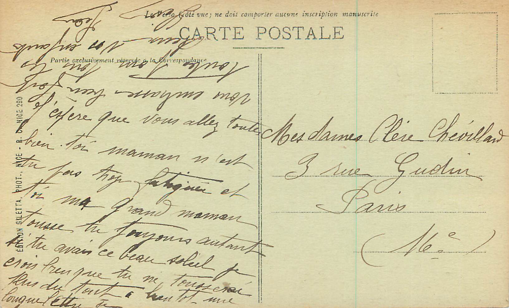CPA Ligne du Tram de Menton a Sospel (A M) Viaduc du Caramel — Rückseite
