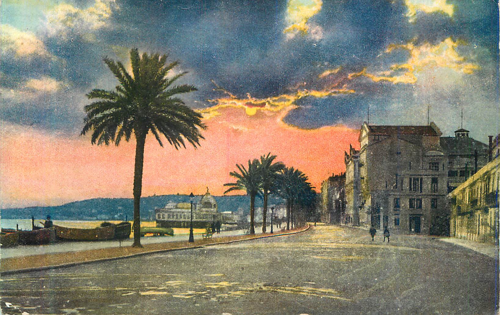 CPA Nice Coucher de Soleil Quai des Etats Unis
