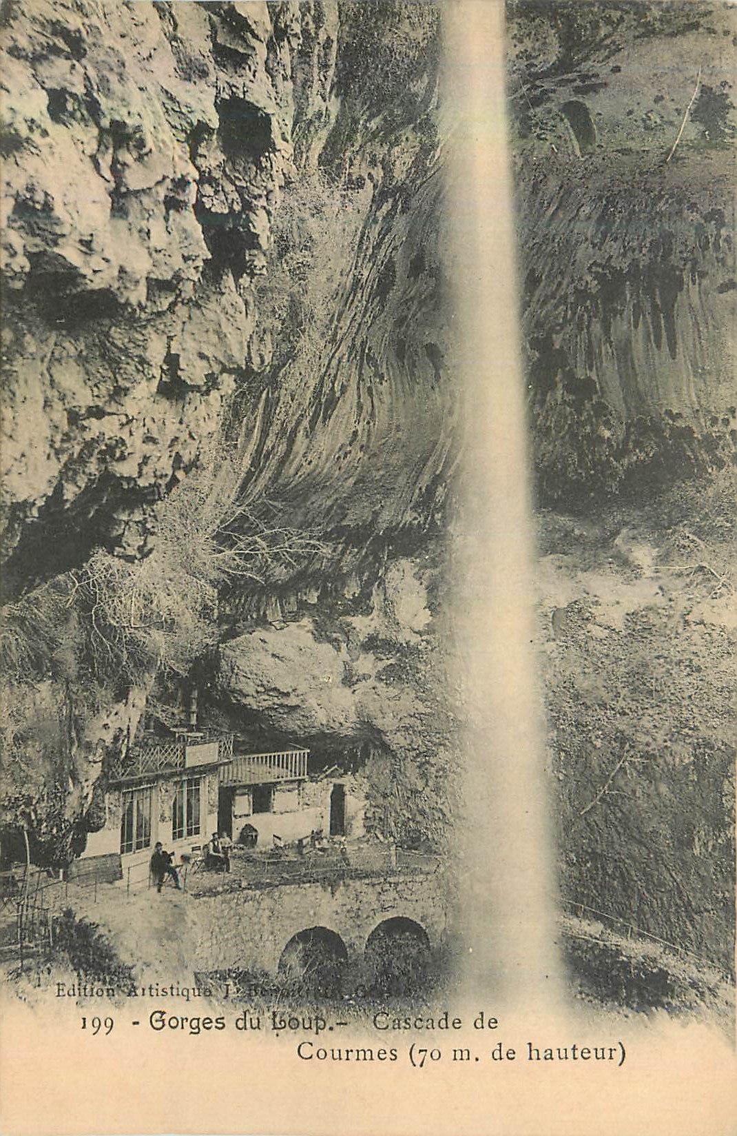 CPA Gorges du Loup Cascade Courmes (70m de Hauteur)