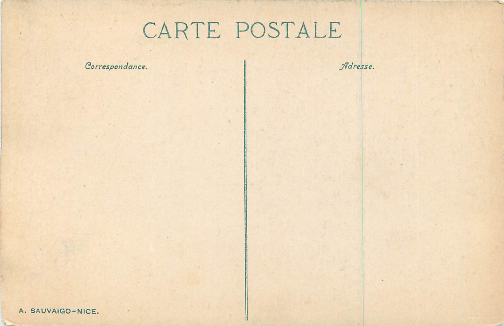 CPA Menton le Casino Municipal — Rückseite