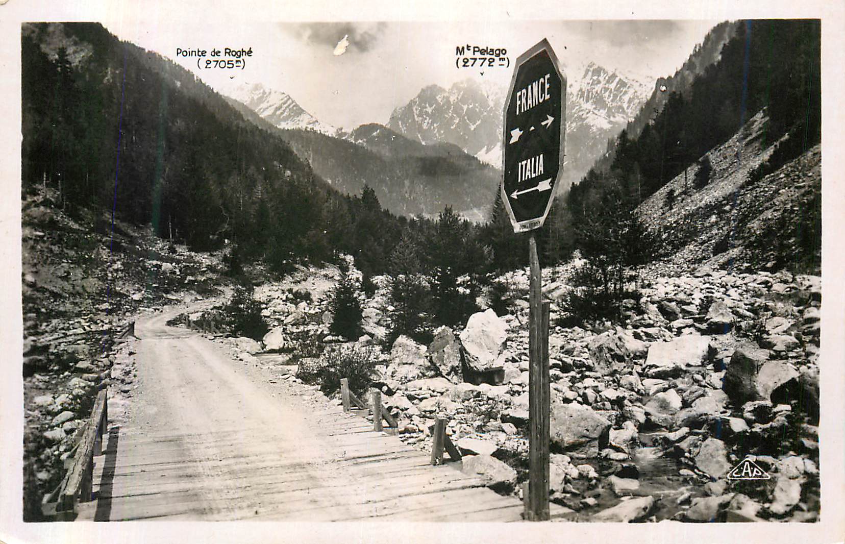 CPM St Martin Vesubie Frontiere Franco Italienne Route du Boreon