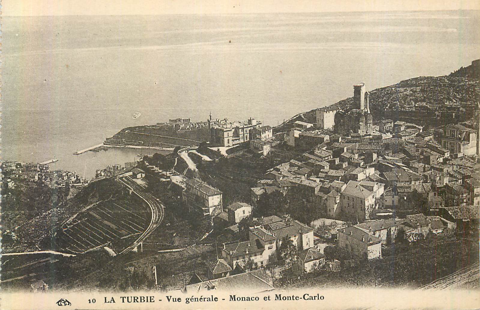CPA la Turbie Vue Generale Monaco et Monte Carlo
