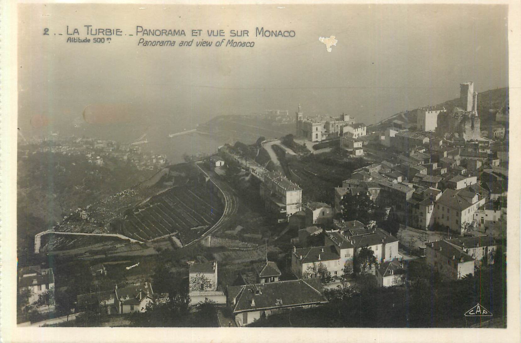 CPA la Turbie Panorama et Vue sur Monaco