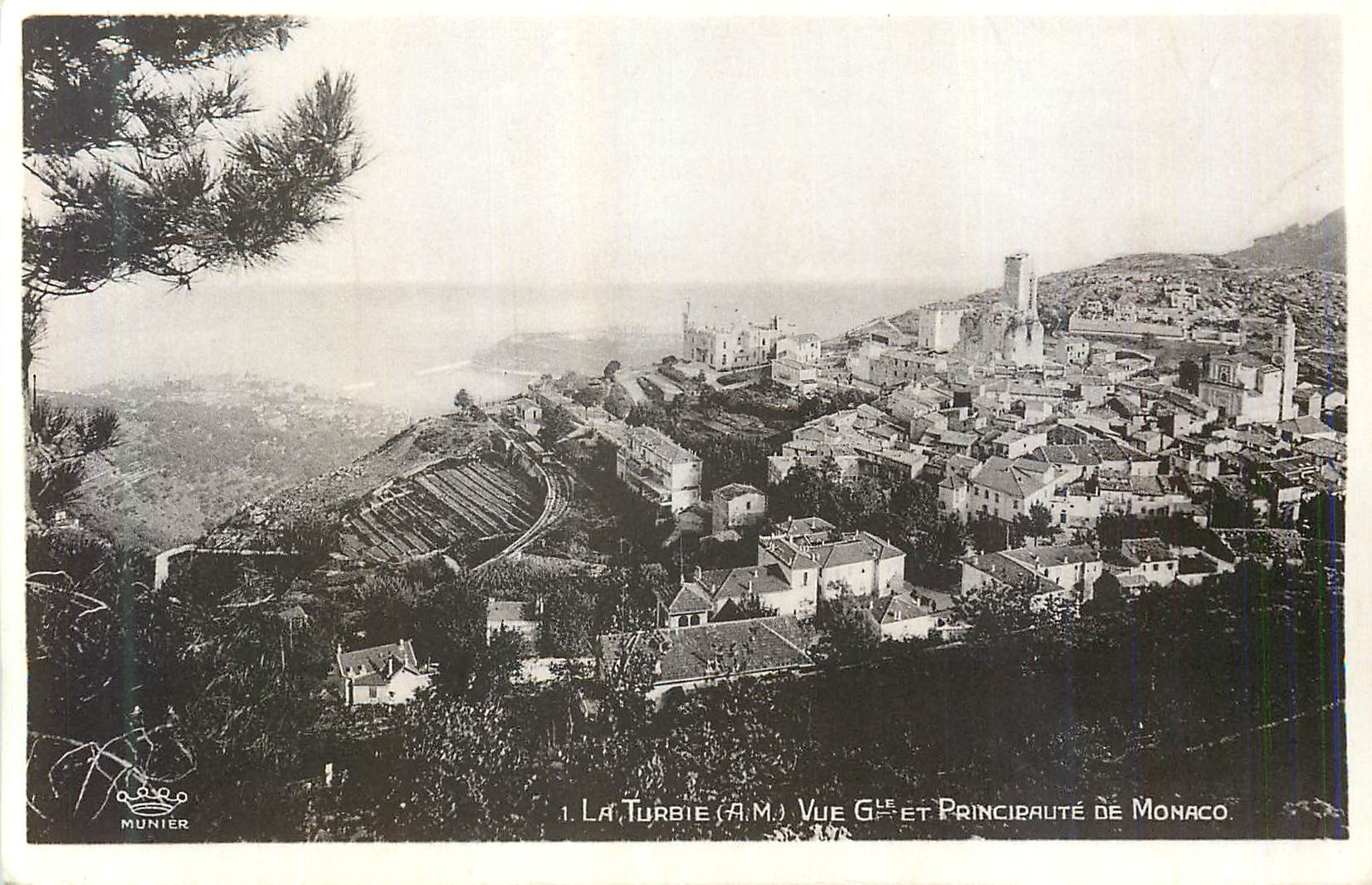 CPA la Turbie (A M) Vue Gle et Principaute de Monaco