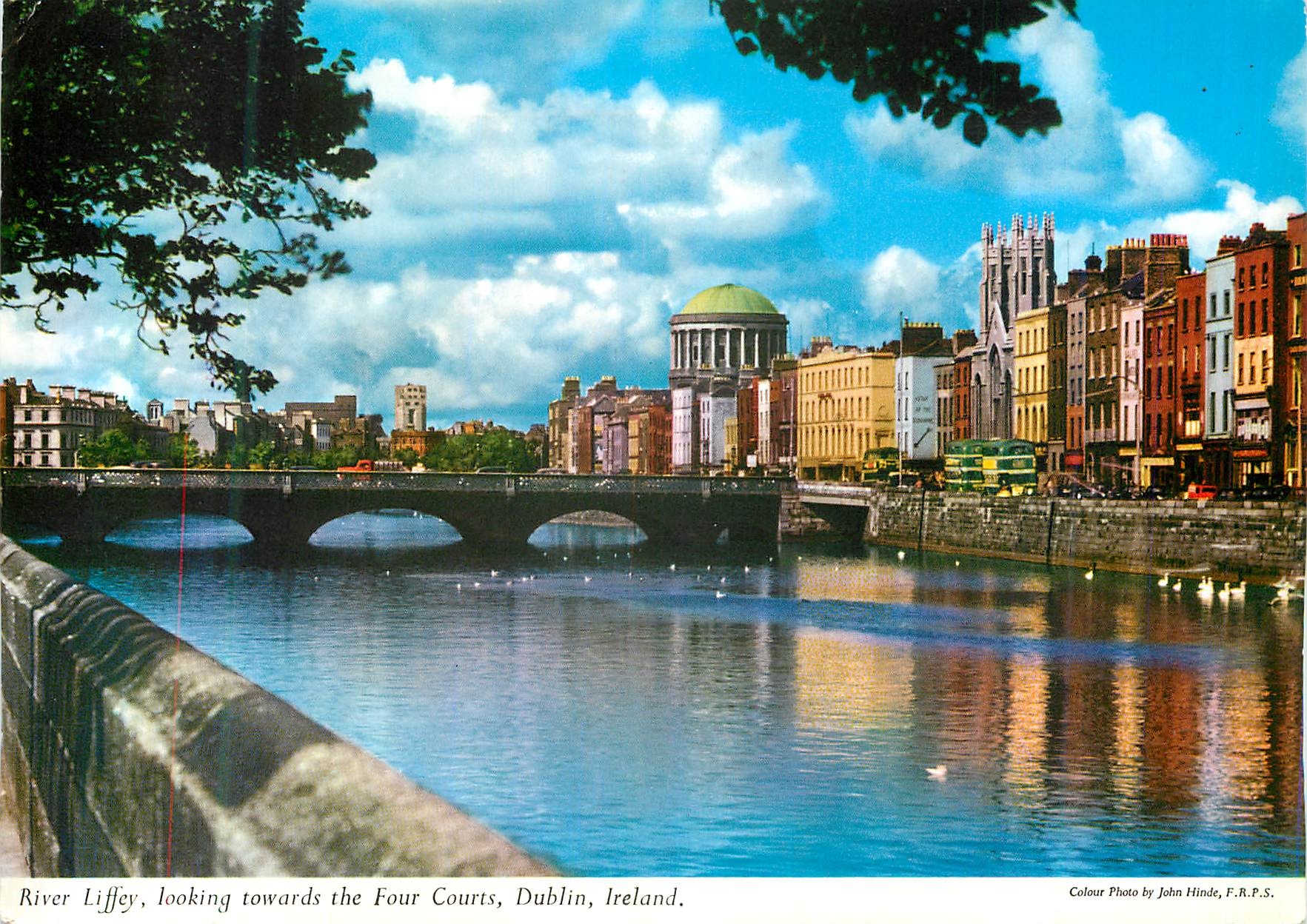 CPM Dublin Ireland River Liffey Looking Towards the Four Courts 