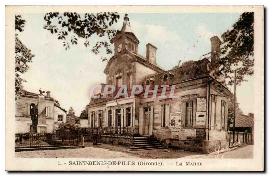 Saint Denis de Pile CPA La mairie