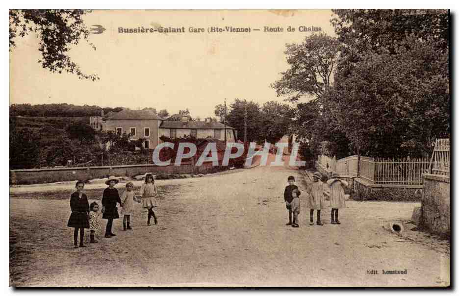 Bussiere Galant CPA Route de Chaius (enfants)