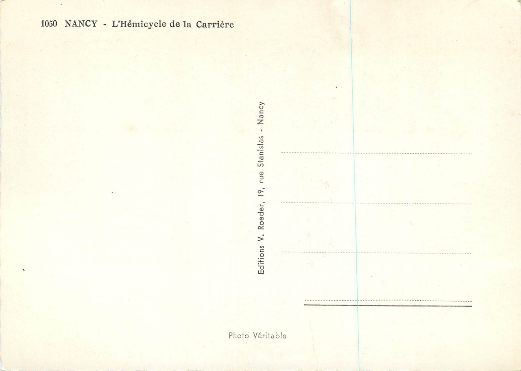 CPM Nancy L'Hemicycle de la Carriere — Rückseite