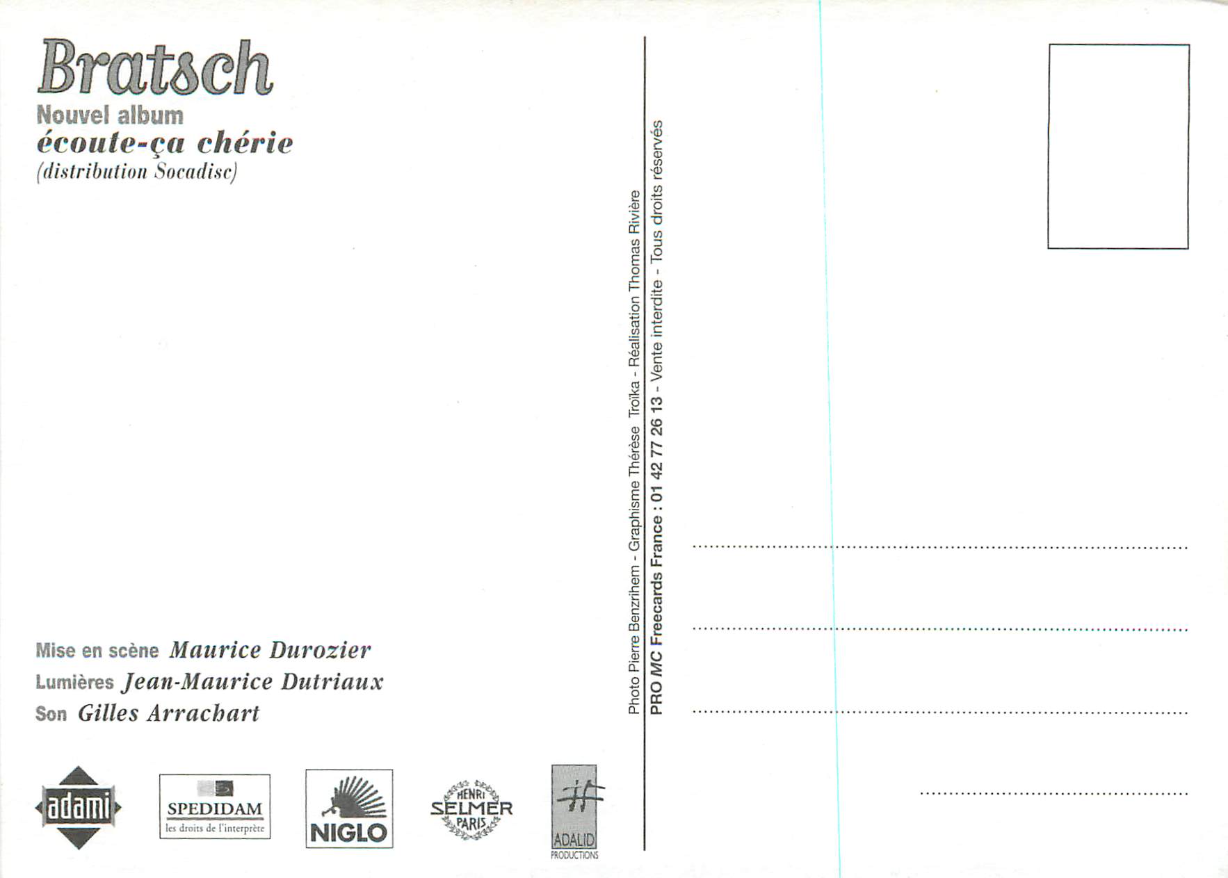 Bratsch — écouté-ça chérie — Fnac — Rückseite