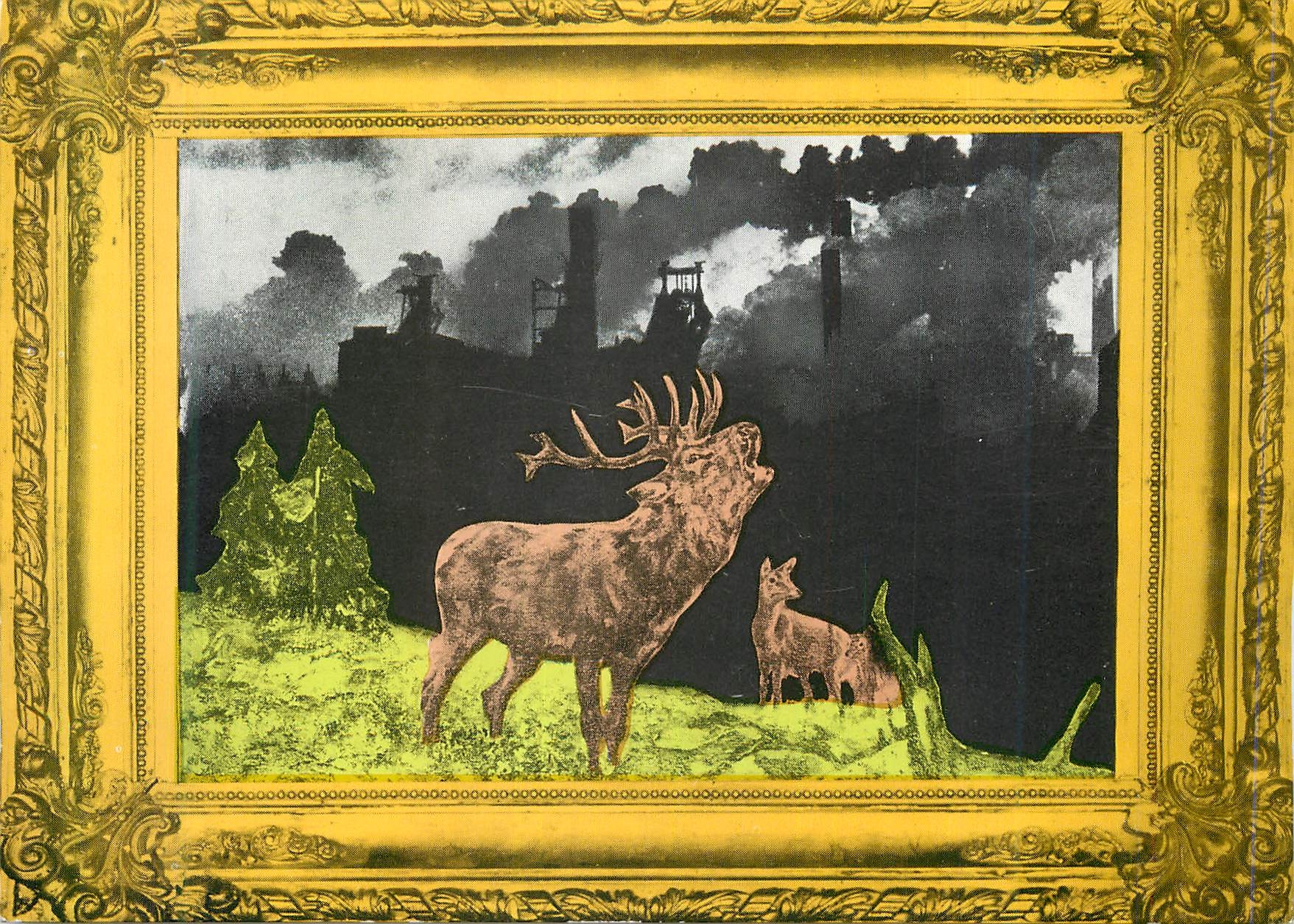 CPA Originalgrafik Serie A Klaus Staeck 1974 es Rohrt Zum Himmel Cerf