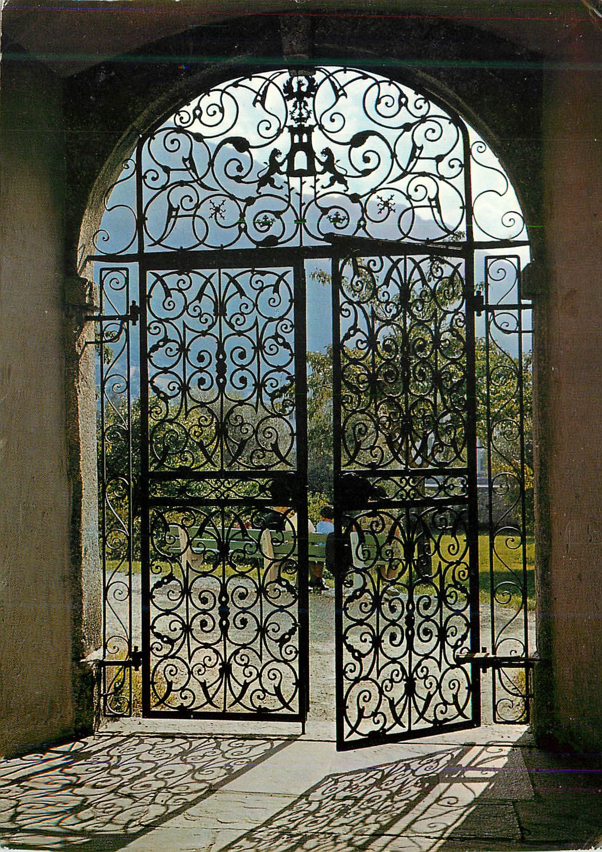 CPA Brig Wallis Schweiz Schmiedeisernes Tor am Stocklperschloss