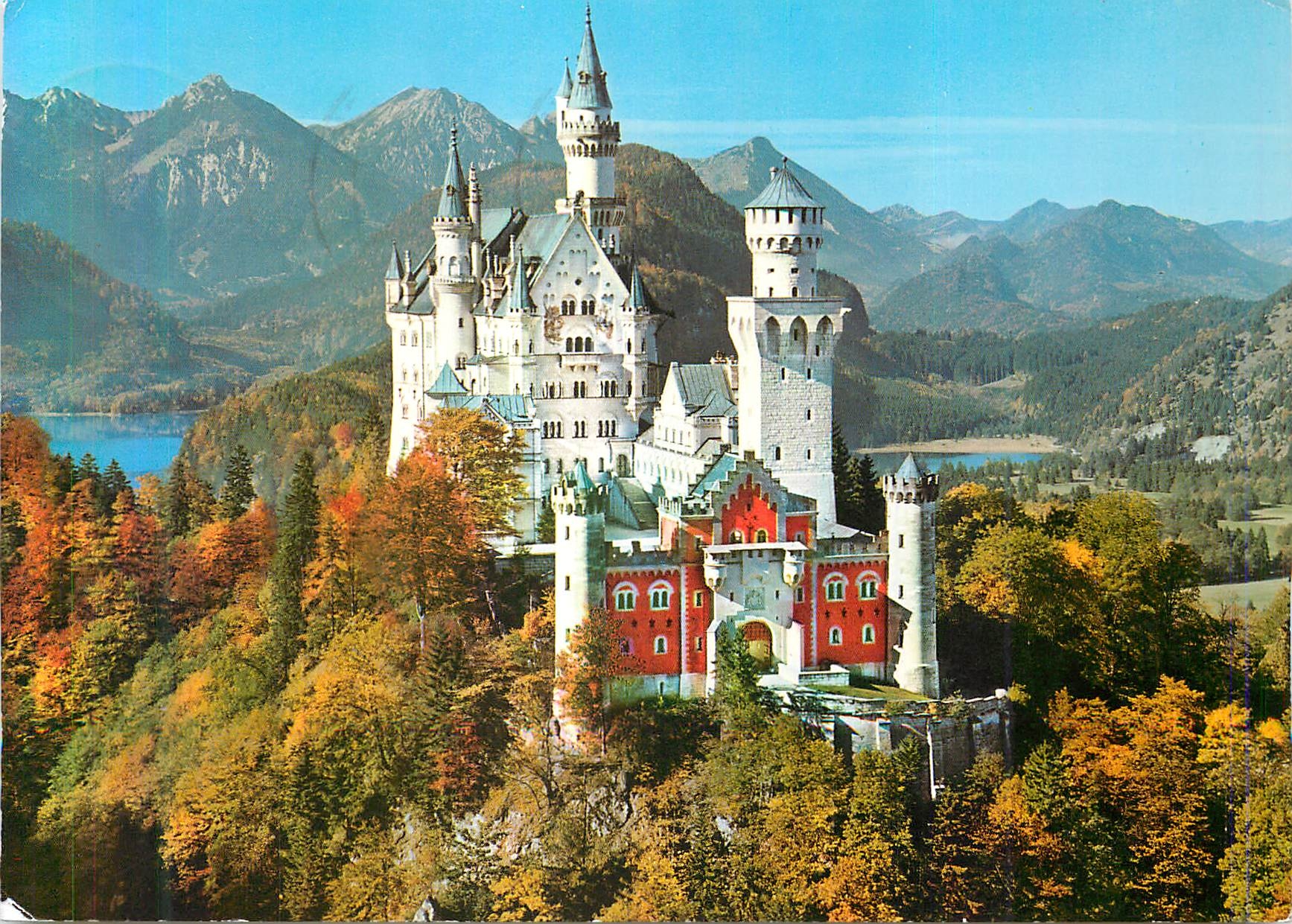 CPA Konigsschloss Neuschwanstein erbaut 1869 1886 Chateau Royal de Neuschwanstein
