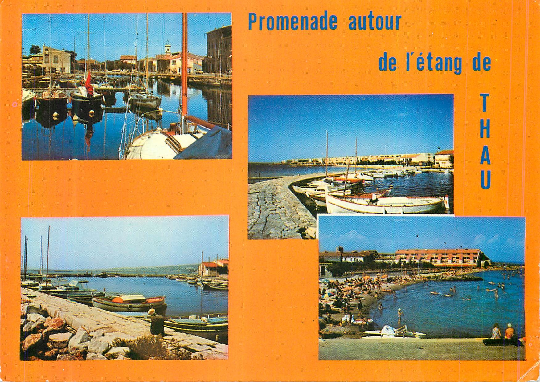 CPA Promenade autour de l'Etang de Thau L'Herault Touristique