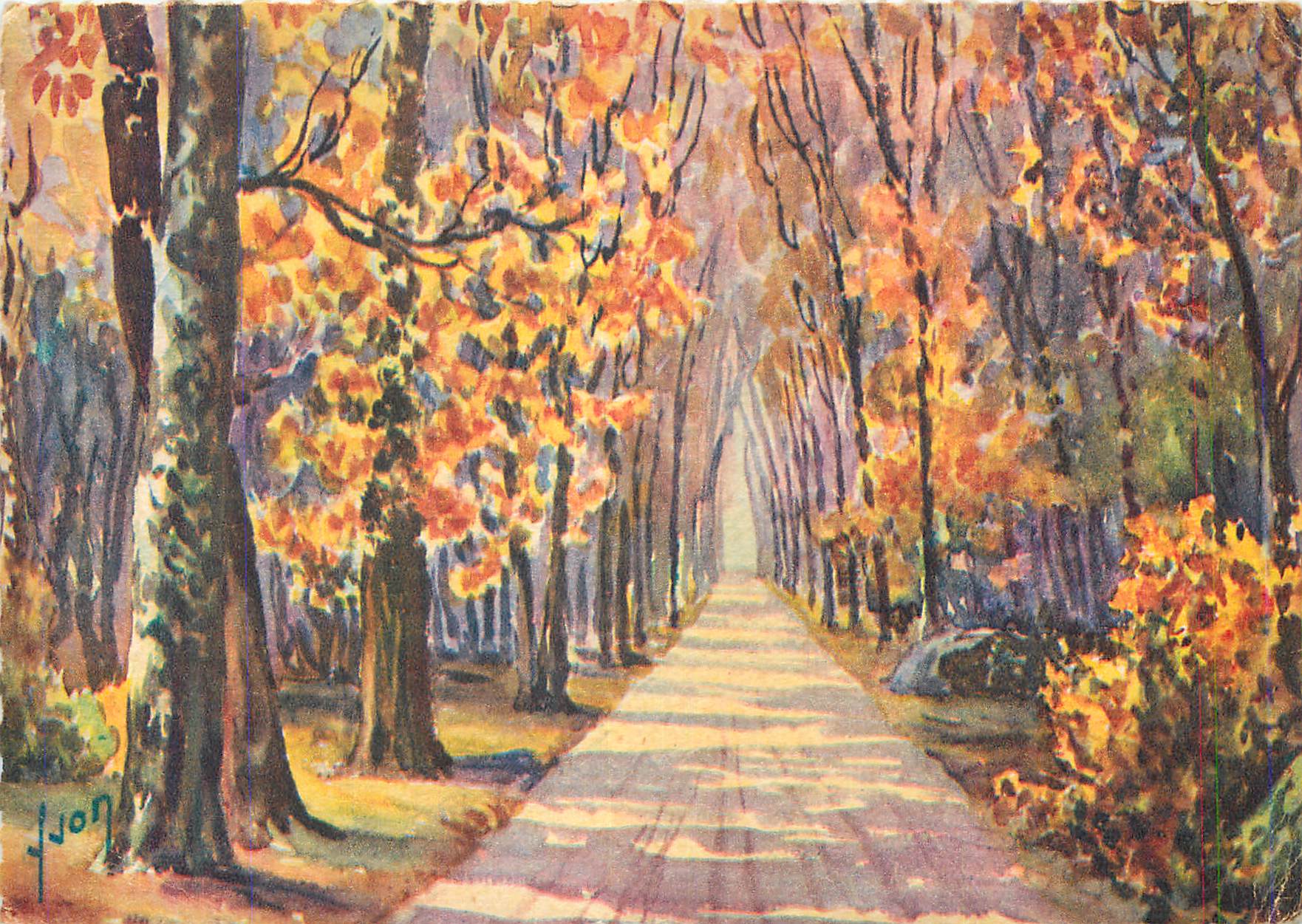 Fontainebleau (Seine-et-Marne) — El bosque — Calle circular — Editor: I.H.C. 19