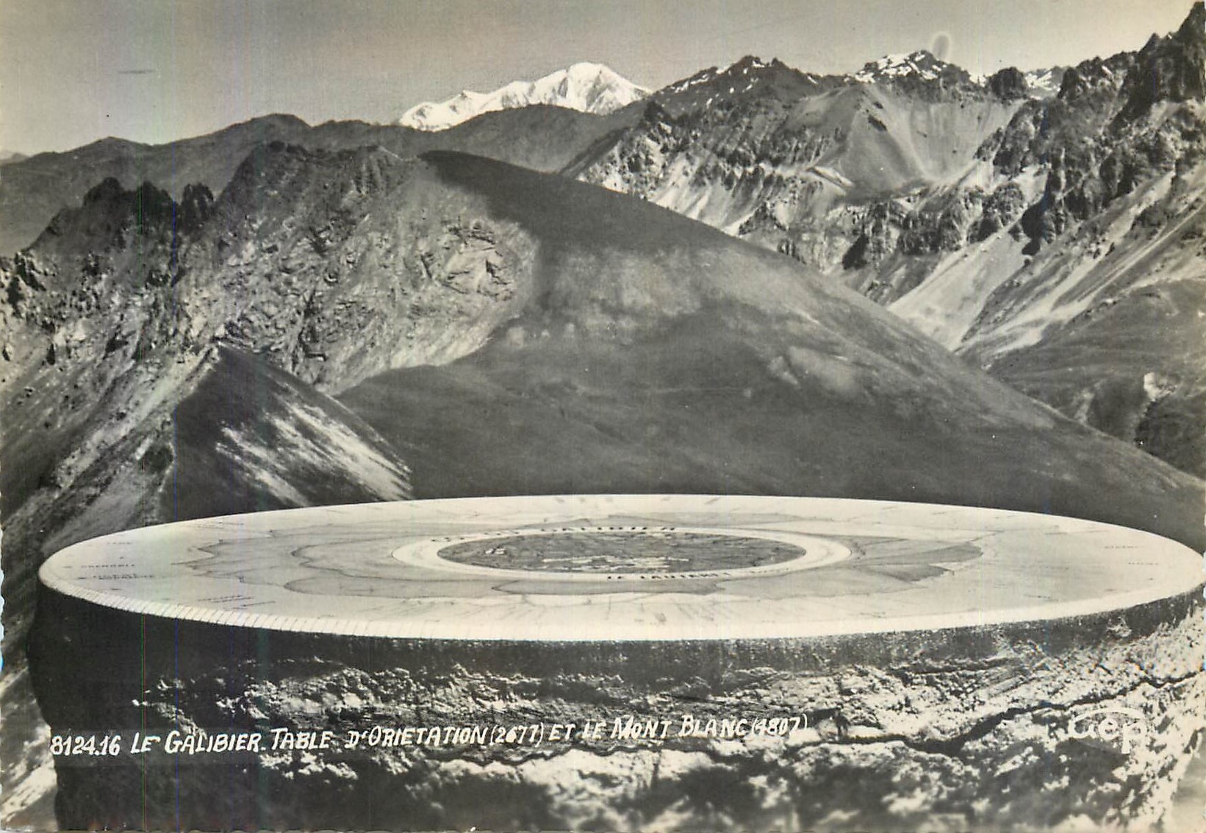 CPM Le Galibier Table d'Orientation (2677) et le Mont Blanc (4807)