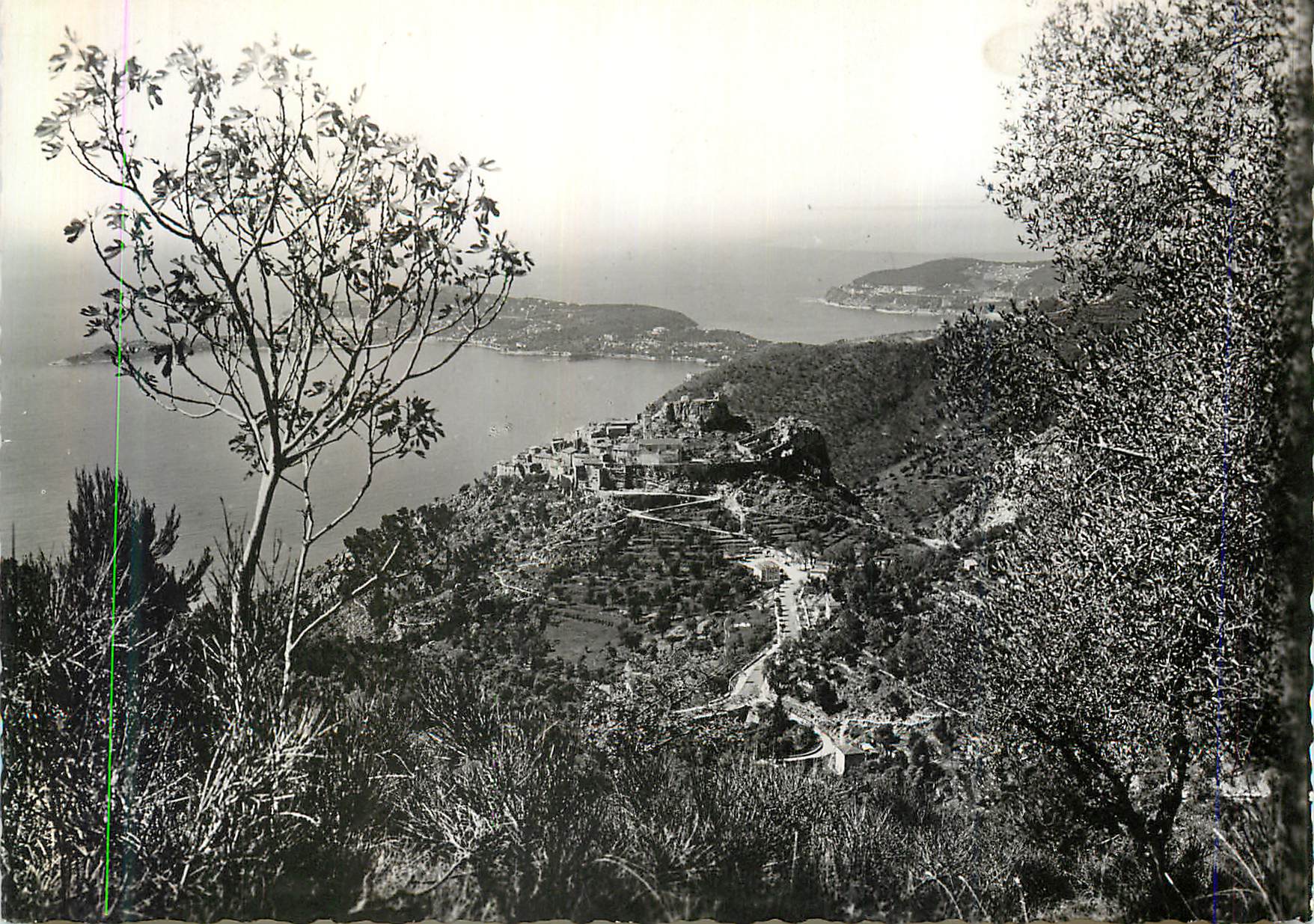 CPM Eze Village (A M) vue Generale Le Cap Ferrat et le Mont Boron