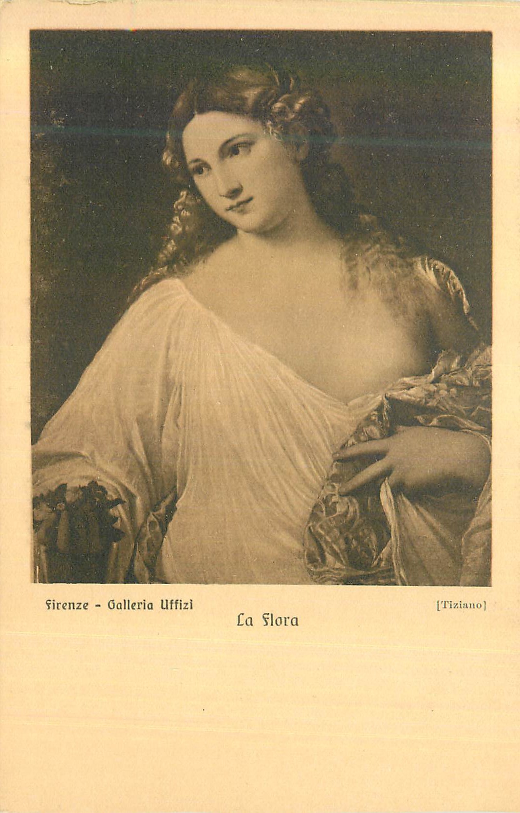 CPA Firenze Galleria Uffizi Tiziano La Flora