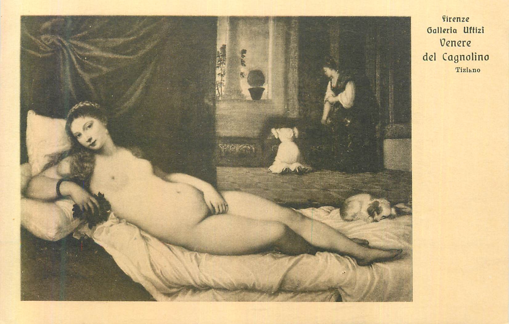 CPA Firenze Galleria Uffizi Venere del Cagnolino Tiziano