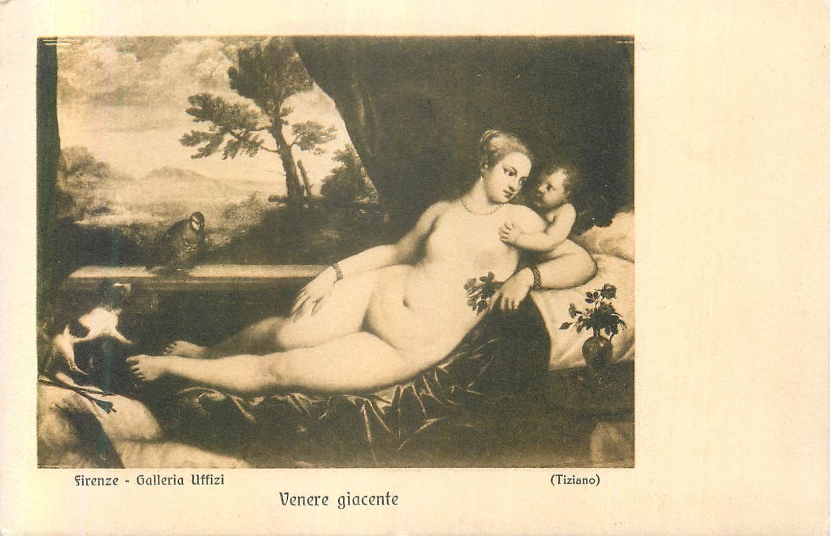 CPA Firenze Galleria Uffizi Tiziano Venere Giacente