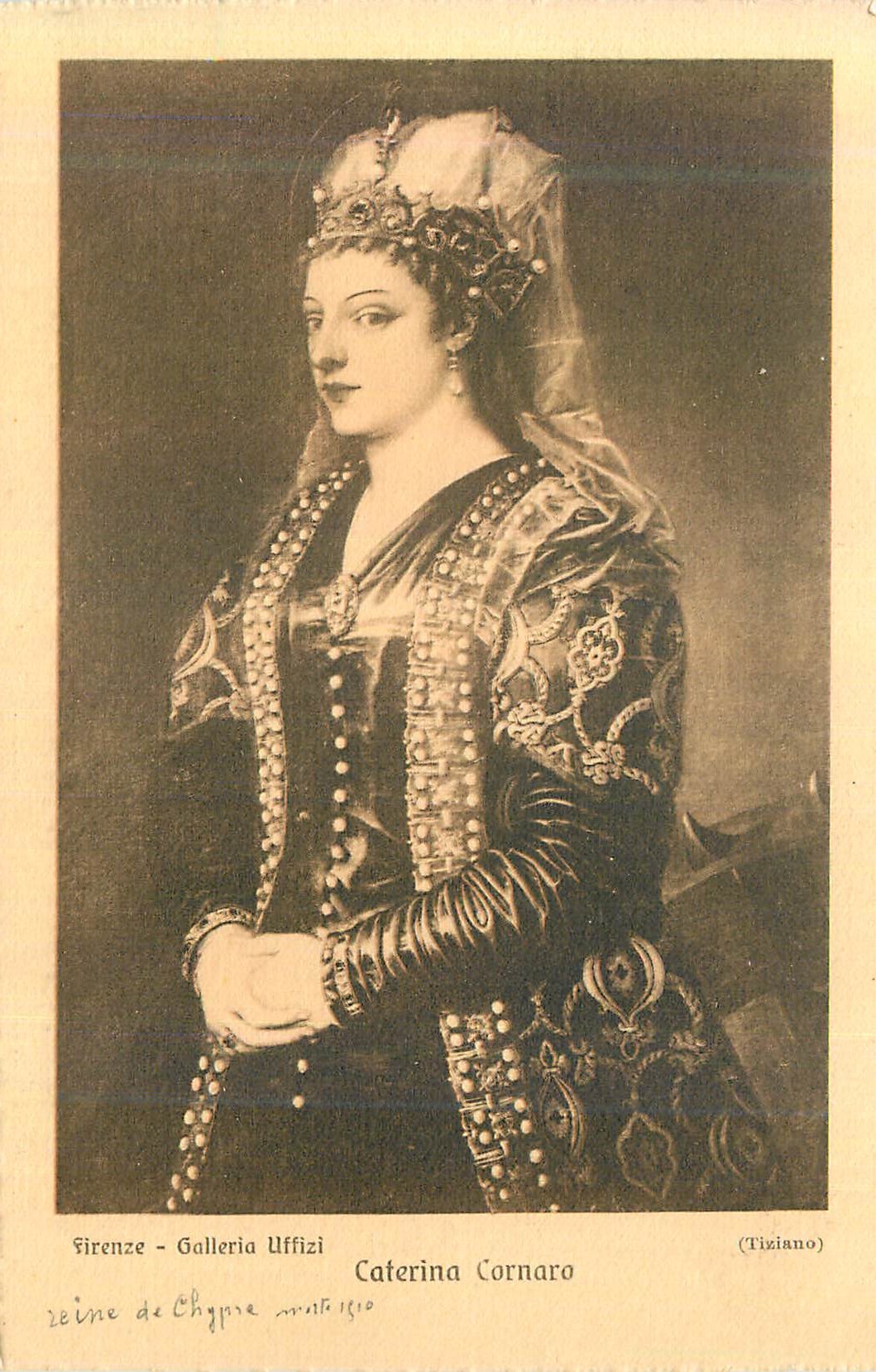 CPA Firenze Galleria Uffizi Tiziano Caterina Cornaro