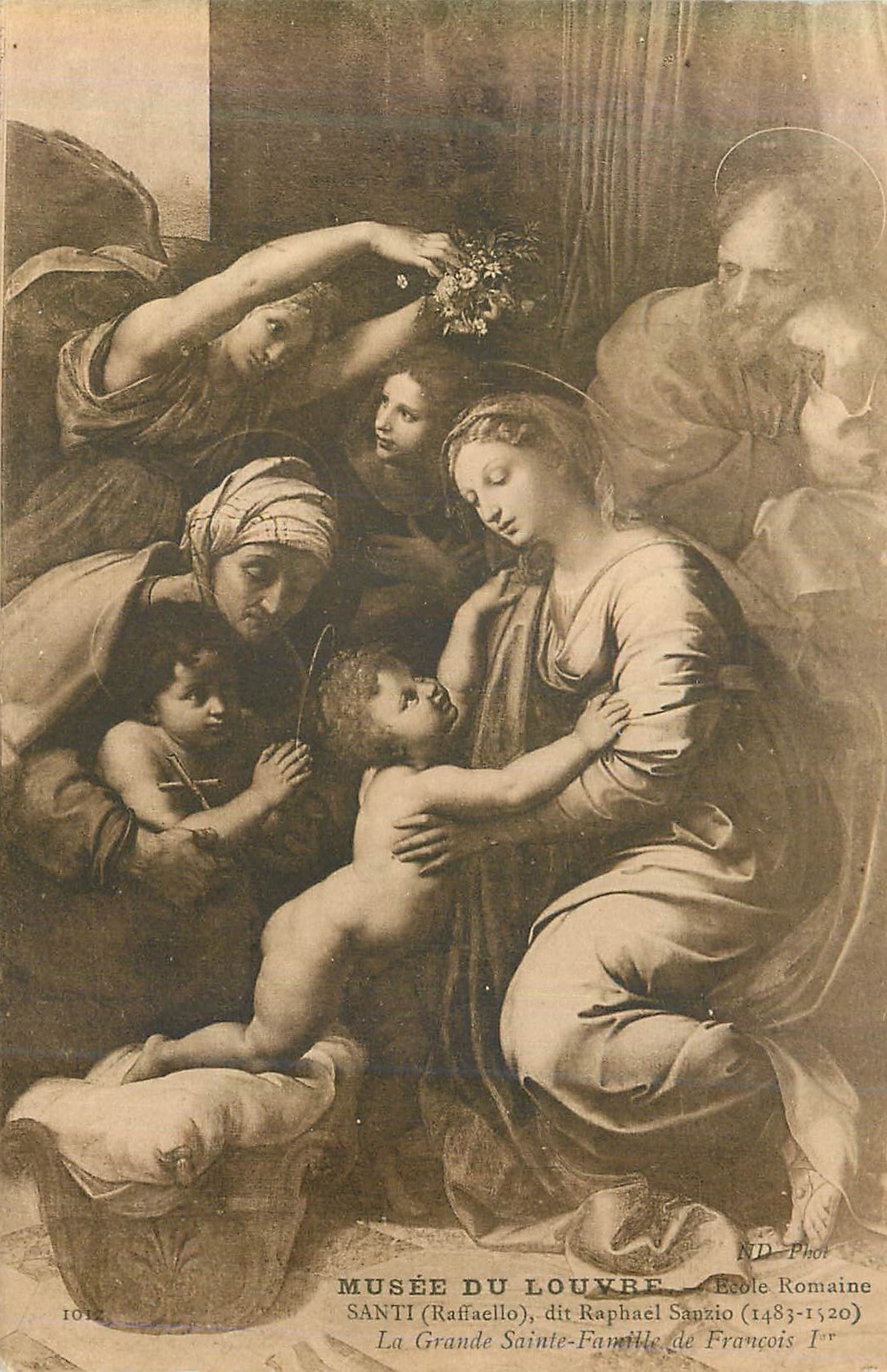 CPA Musee du Louvre Ecole Romaine Santi (Raffaello) di Raphael Sanzio (1483 1520) 