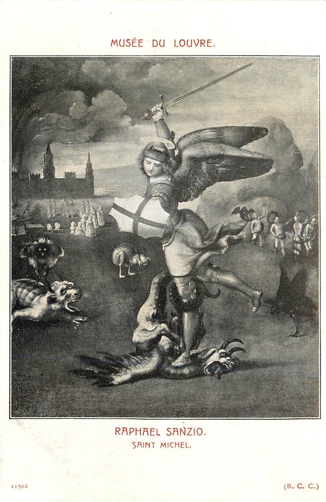 CPA Musee du Louvre Paris Raphael Sanzio Saint Michel