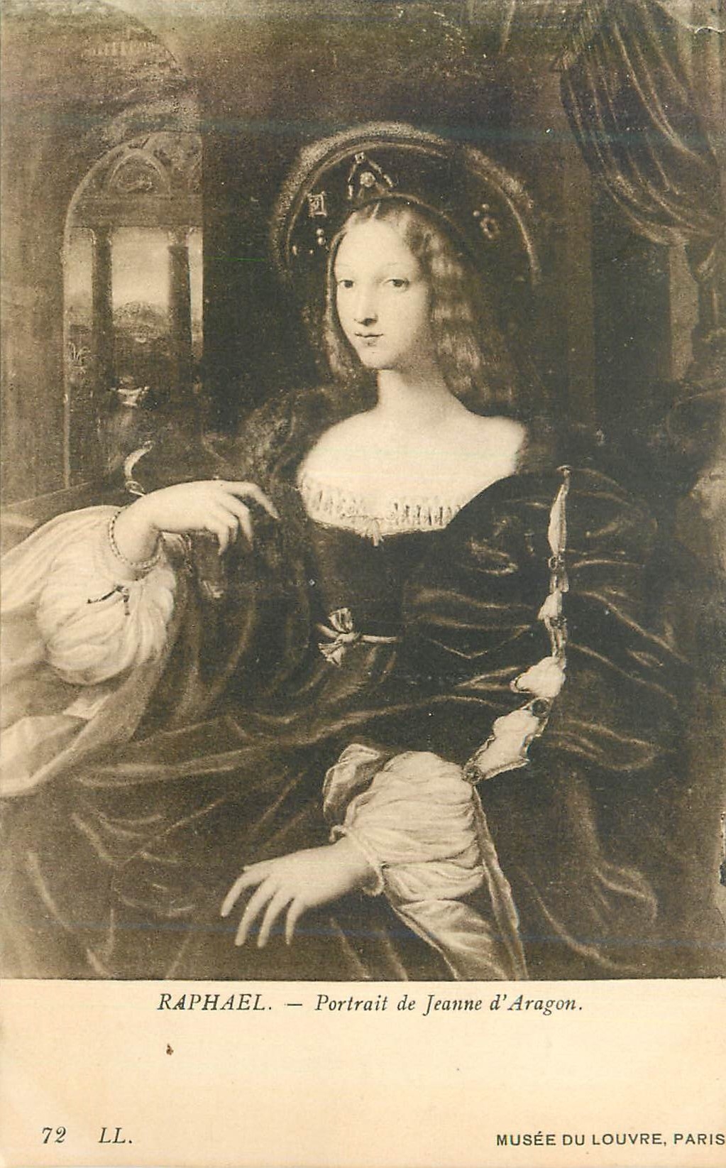 CPA Musee du Louvre Paris Raphael Portrait de Jeanne d'Aragon