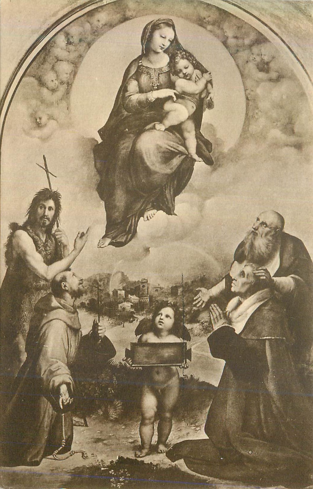 CPA Ackermann's Kunstverlag Munchen Universal Galerie Serie 226 Raffaello Santi Madonna di Foligno (Roma Vaticano)