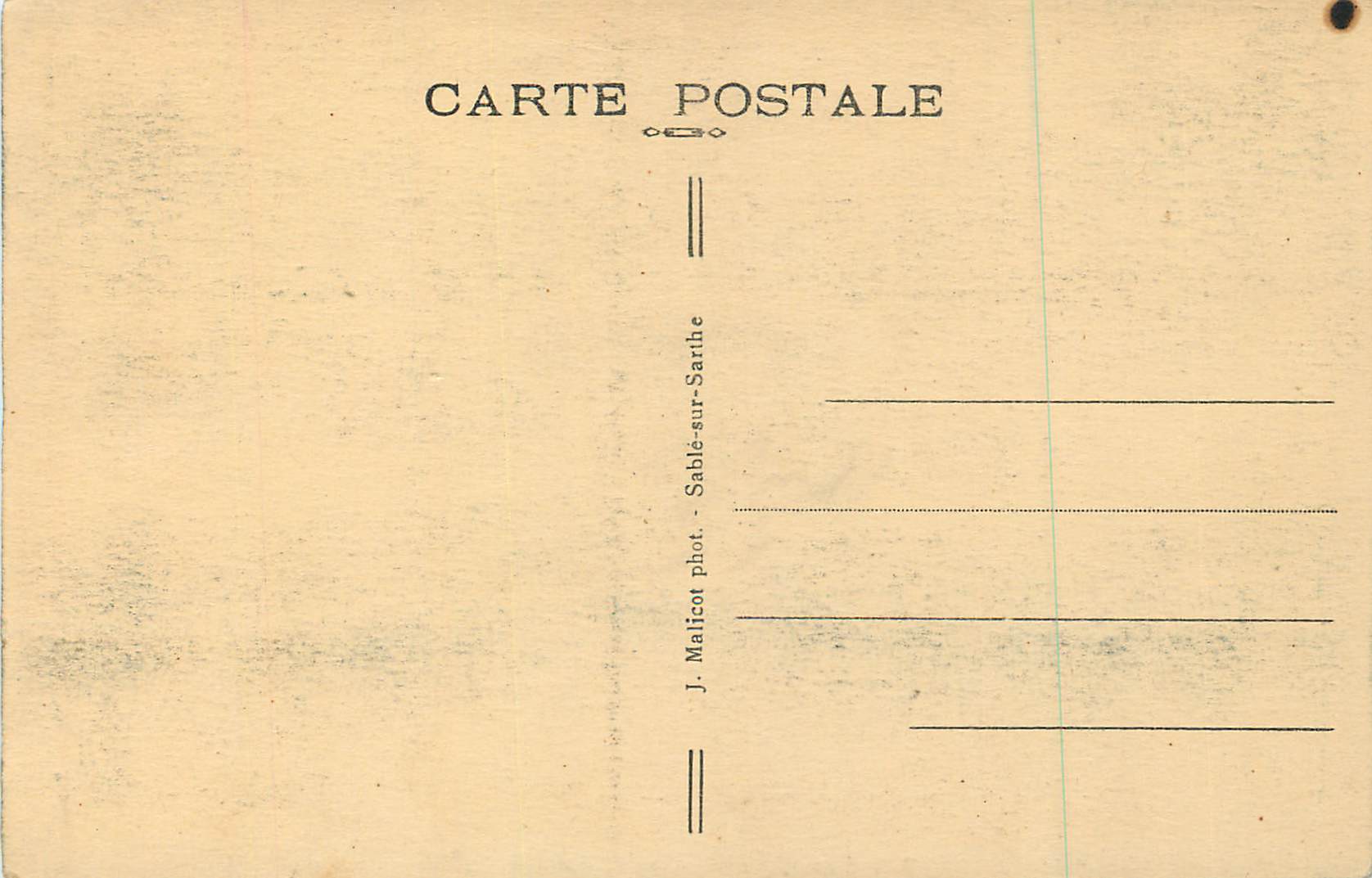 CPA Sable sur Sarthe La Ville du Jardin — Back