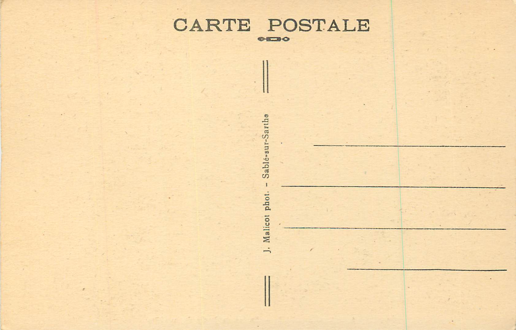 CPA Sable sur Sarthe Entree du Jardin de la Ville — Back