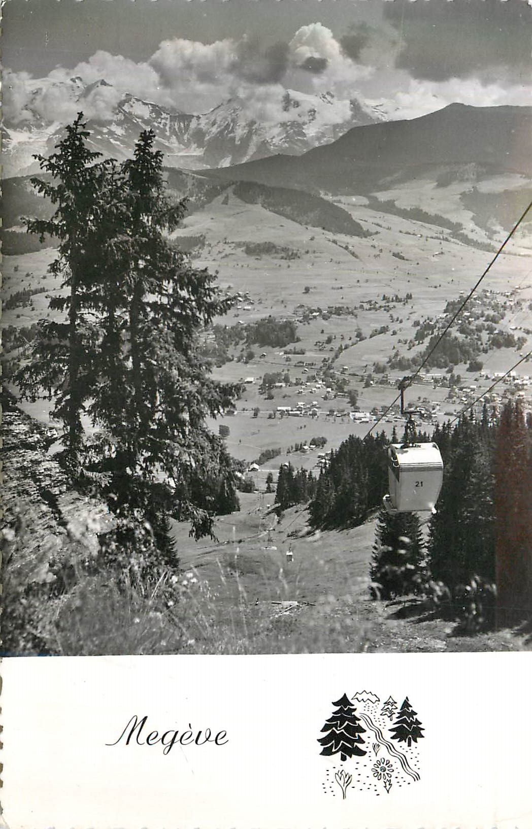 Megève — Panoramablick mit Seilbahn — Photos LE MOULTV - 25