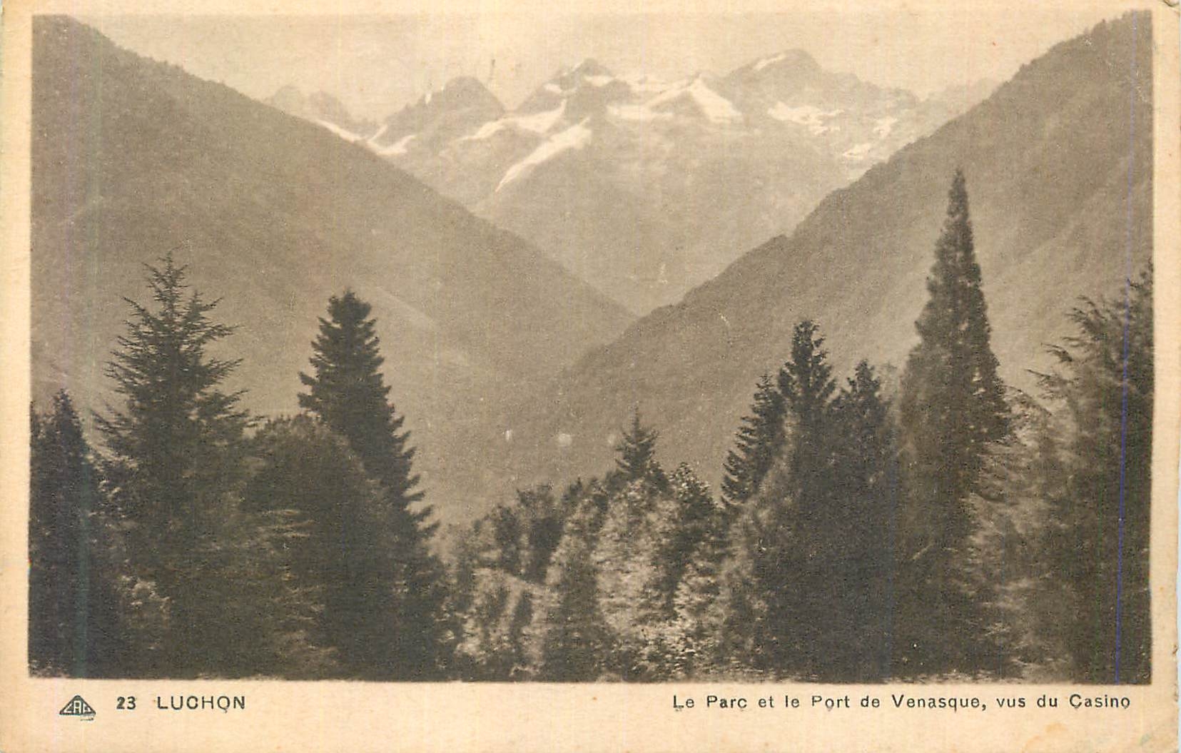 Der Park und der Hafen von Venasque, gesehen vom Casino — Luchon — Verlag: Ch. des Arts Photomécaniques