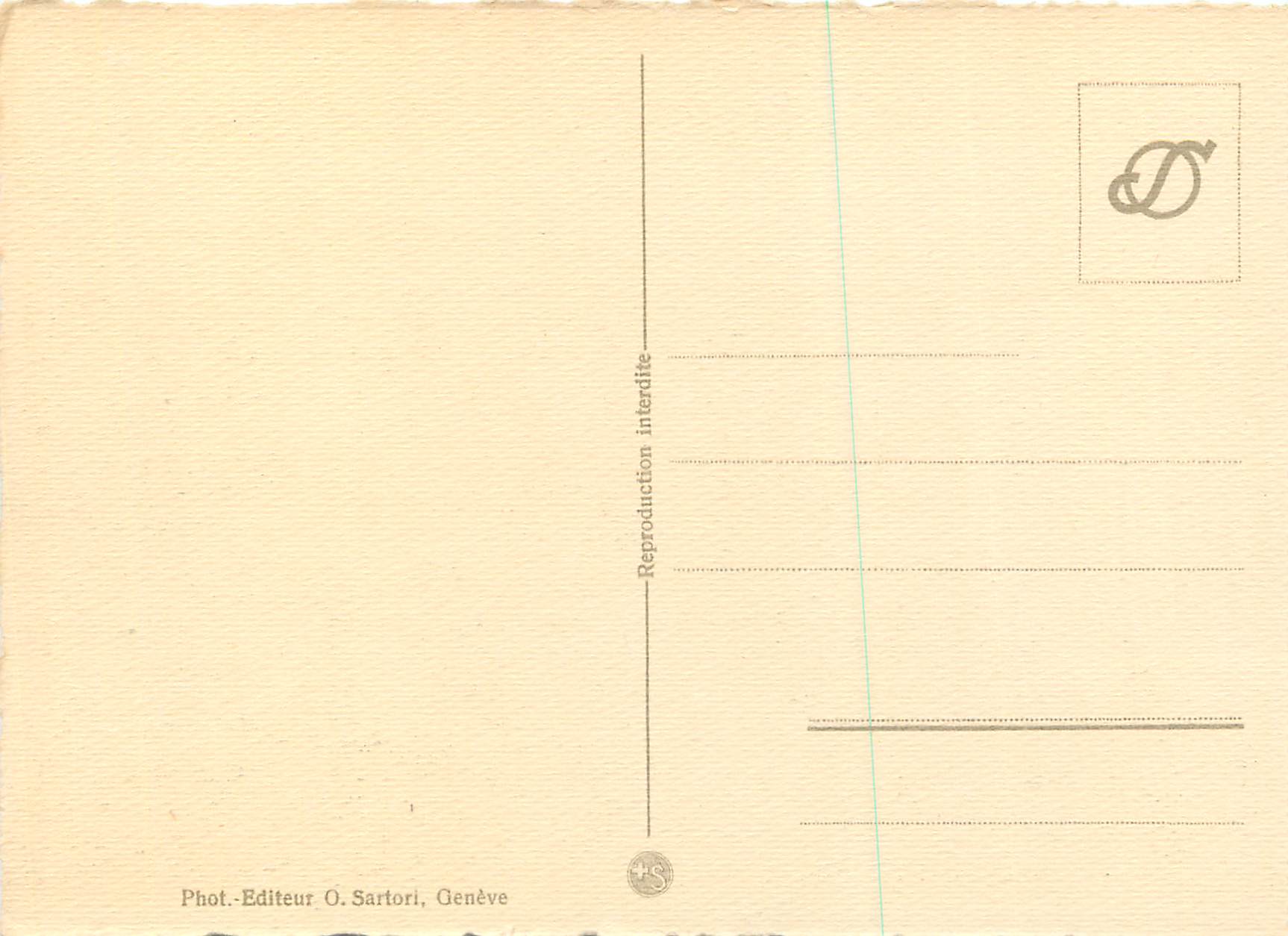 CPM Geneve Monument Brunswick Mont Saleve et Mont Blanc Bateau — Verso