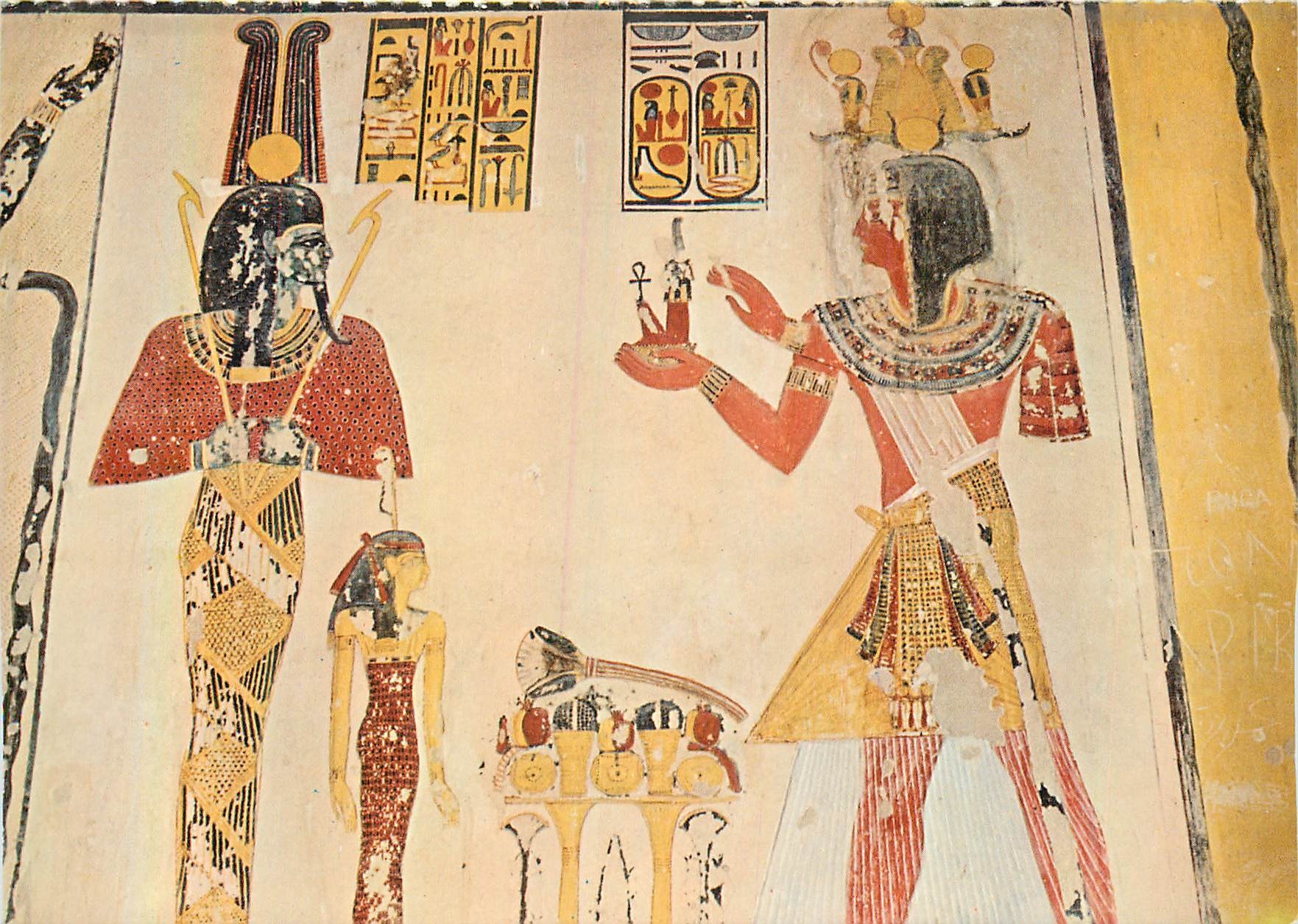 Thèbes - Vallée des Rois - Peintures dans le tombeau de Ramsès IX — Pub. AL AHRAM, CAIRO