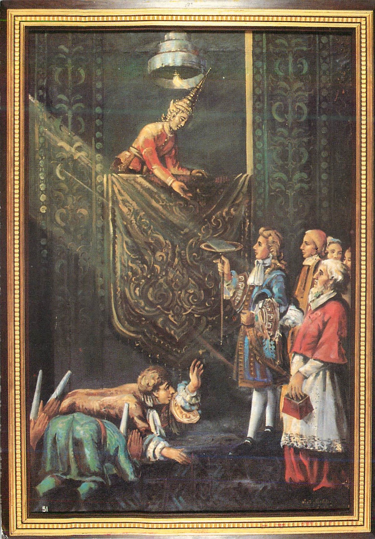 CPM The French Ambassador Chevalierd de Chaumont Presenting his Credential to King Narai on 18th October 1685