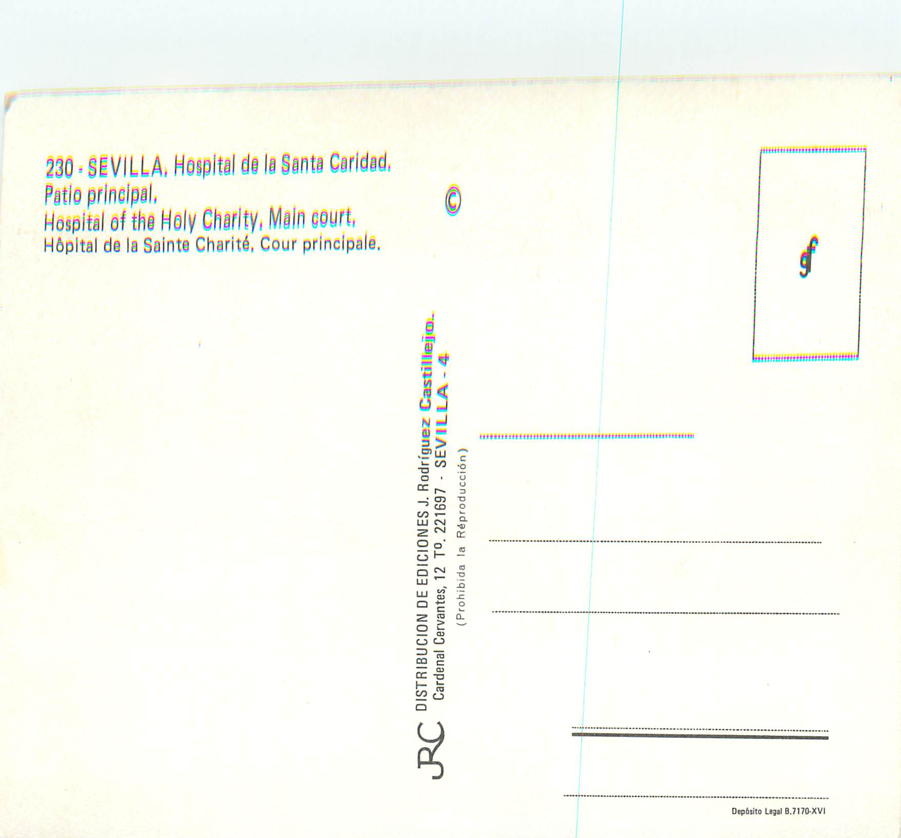 CPM Sevilla Hospital de la Santa Caridad Patio Principal Hospital of the Holy Charity Main Court — Back
