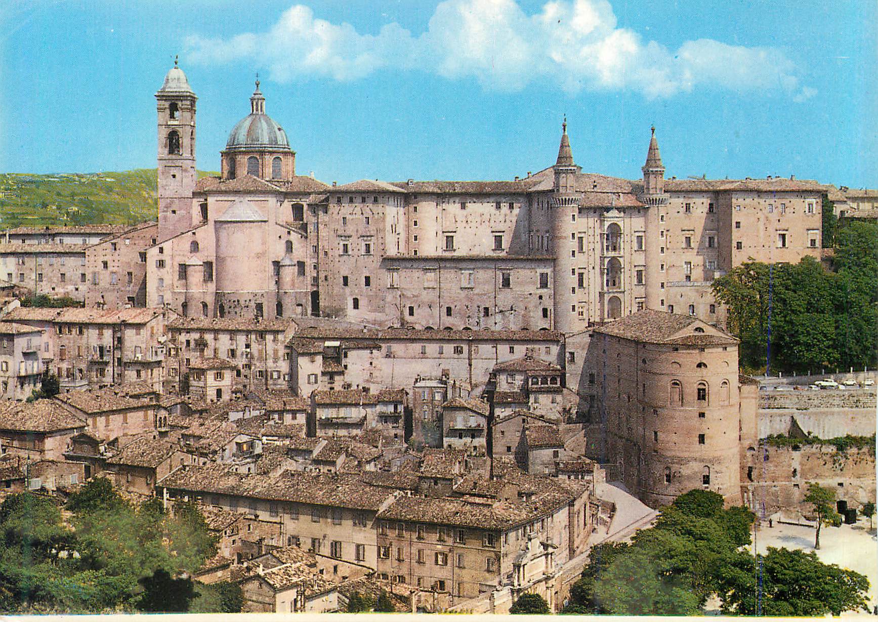 CPM Urbino Palais Ducal et Panorama