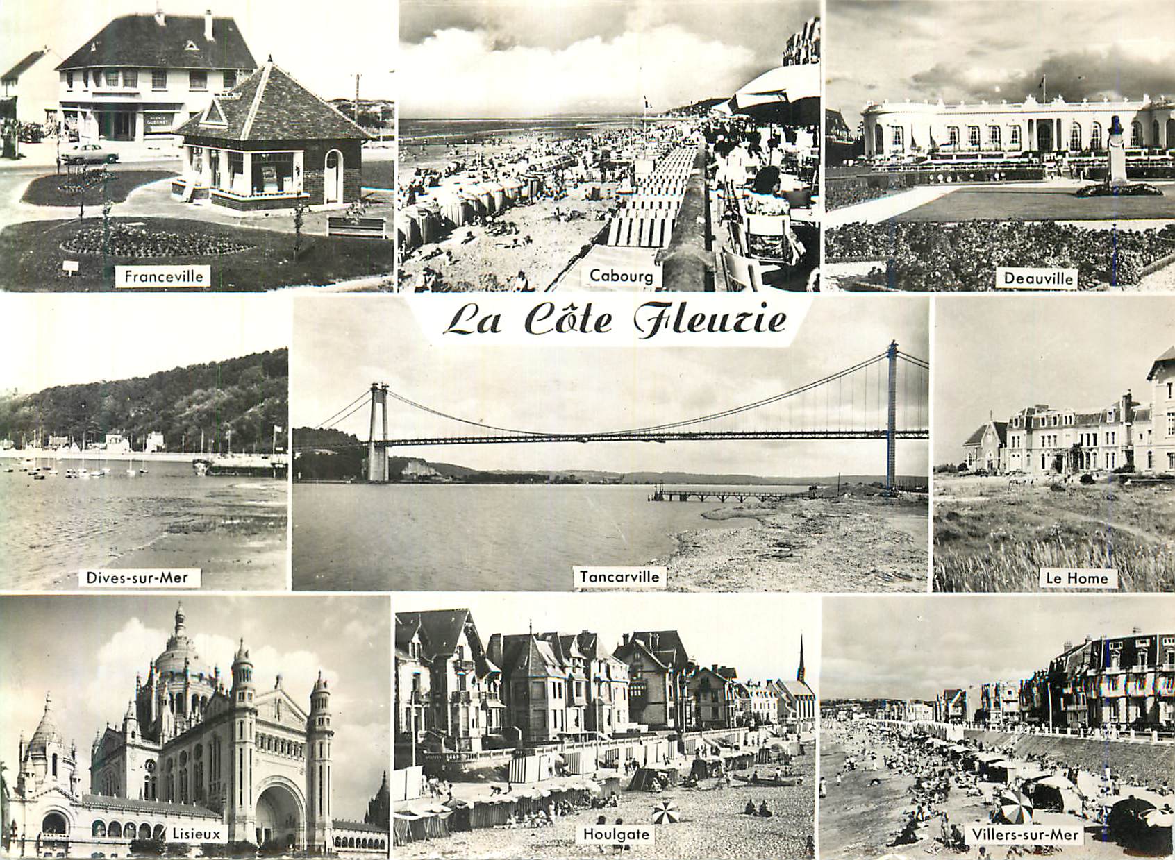 CPM La Cote Fleurie Franceville Cabourg Deauville Dives sur Mer Tancarville Le Home Lisieux