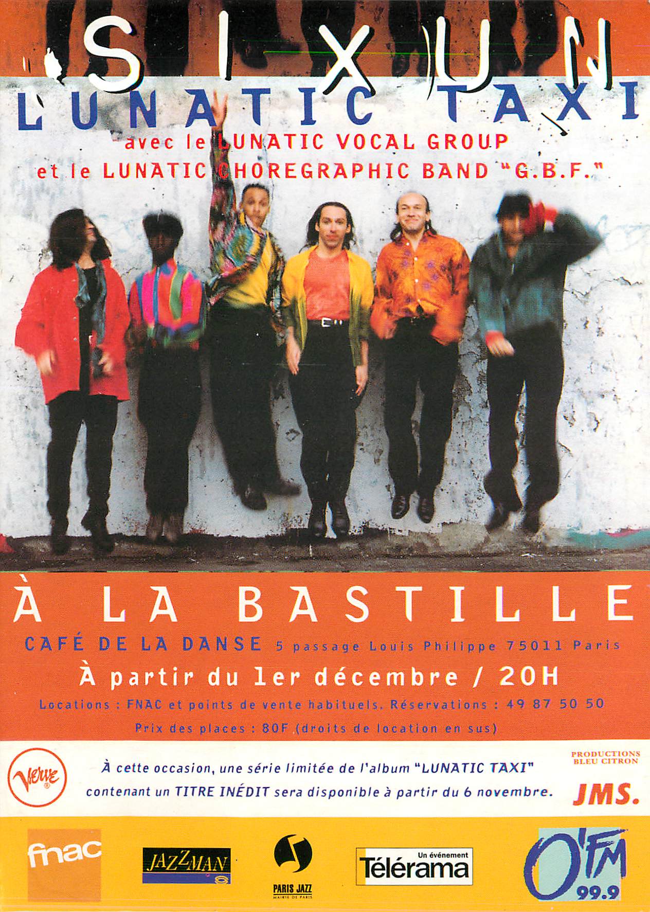 CPM Sixun a la Bastille Cafe de la Danse a partir du 1er Decembre Spectacle par Mois Passage Louis Philippe Paris