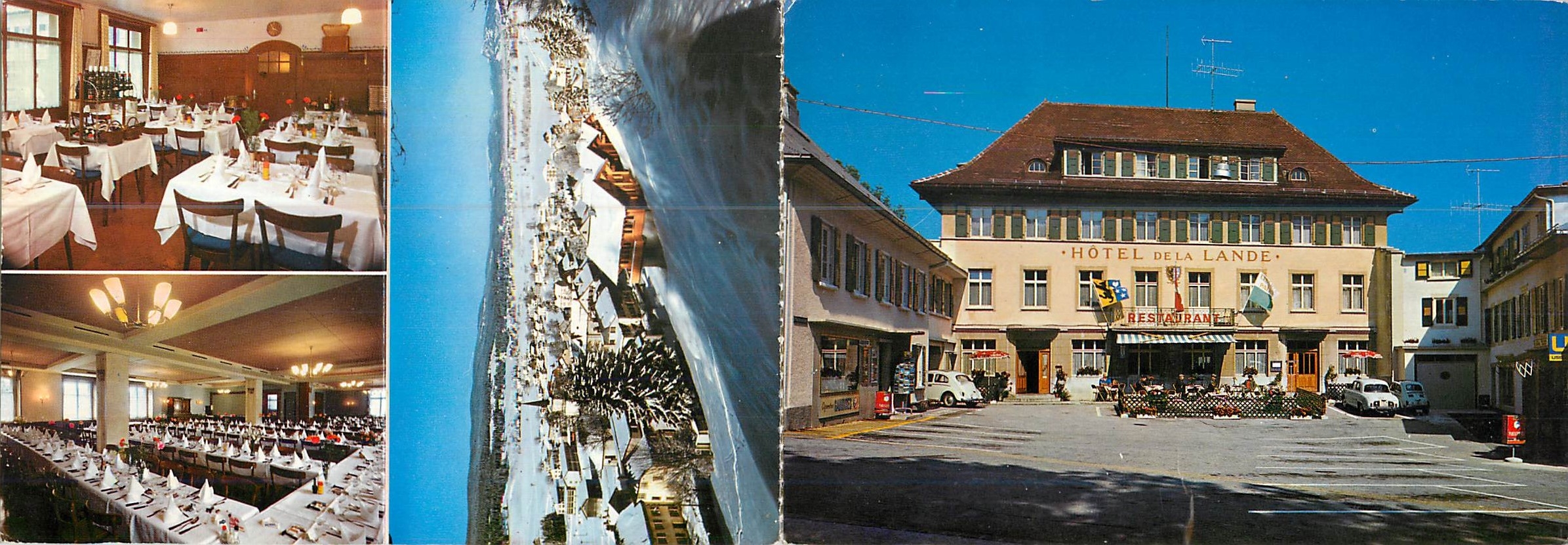 CPM Au Coeur de Jura Suisse Gare Chemin de fer Le Brassus Hotel de la Lande