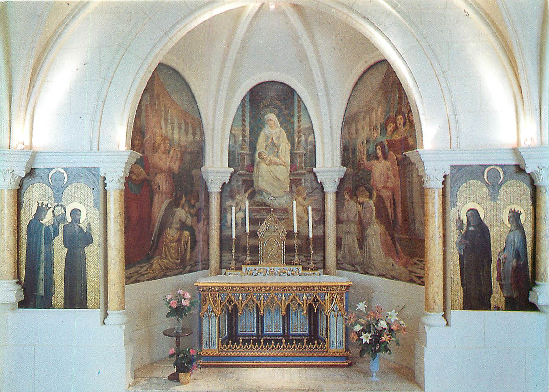 CPM Franciscaines Reparatrices de Jesus Hostie Paris Chapelle de la Maison Mere le Narthex
