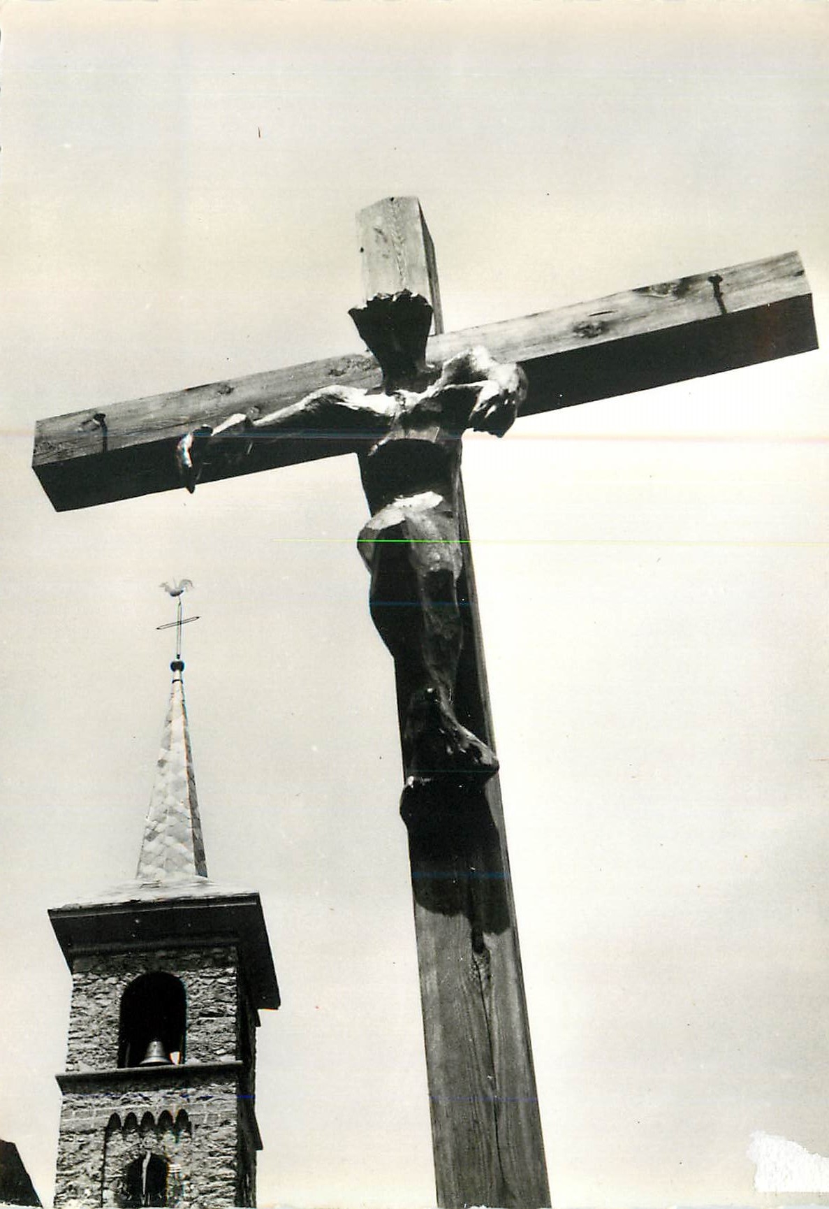 CPM Tignes (1810 m) Le Christ de l'Accueil de Jean Touret