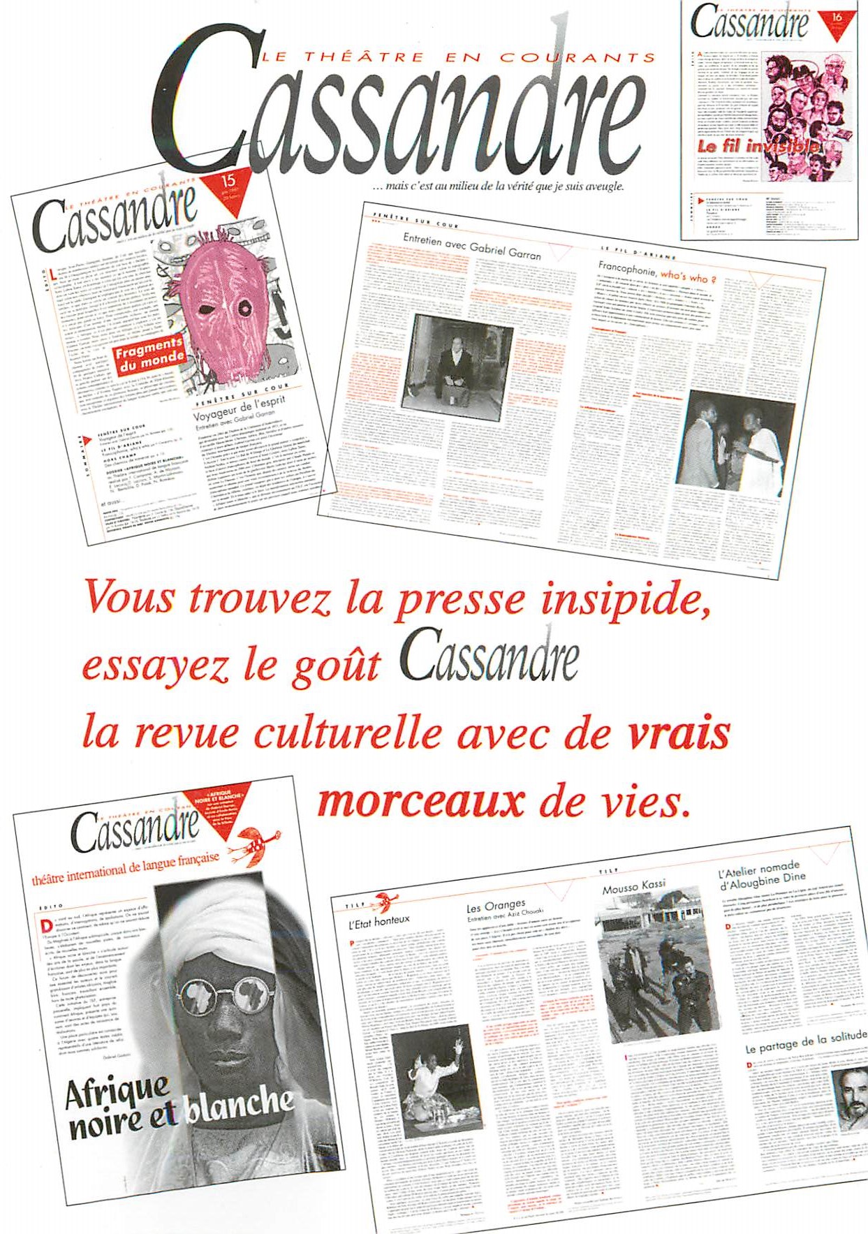 CPM Cassandre Abonnez vous Ce n'est pas encore a la Mode Paroles de Theatre Avenue de la Resistance Montreuil