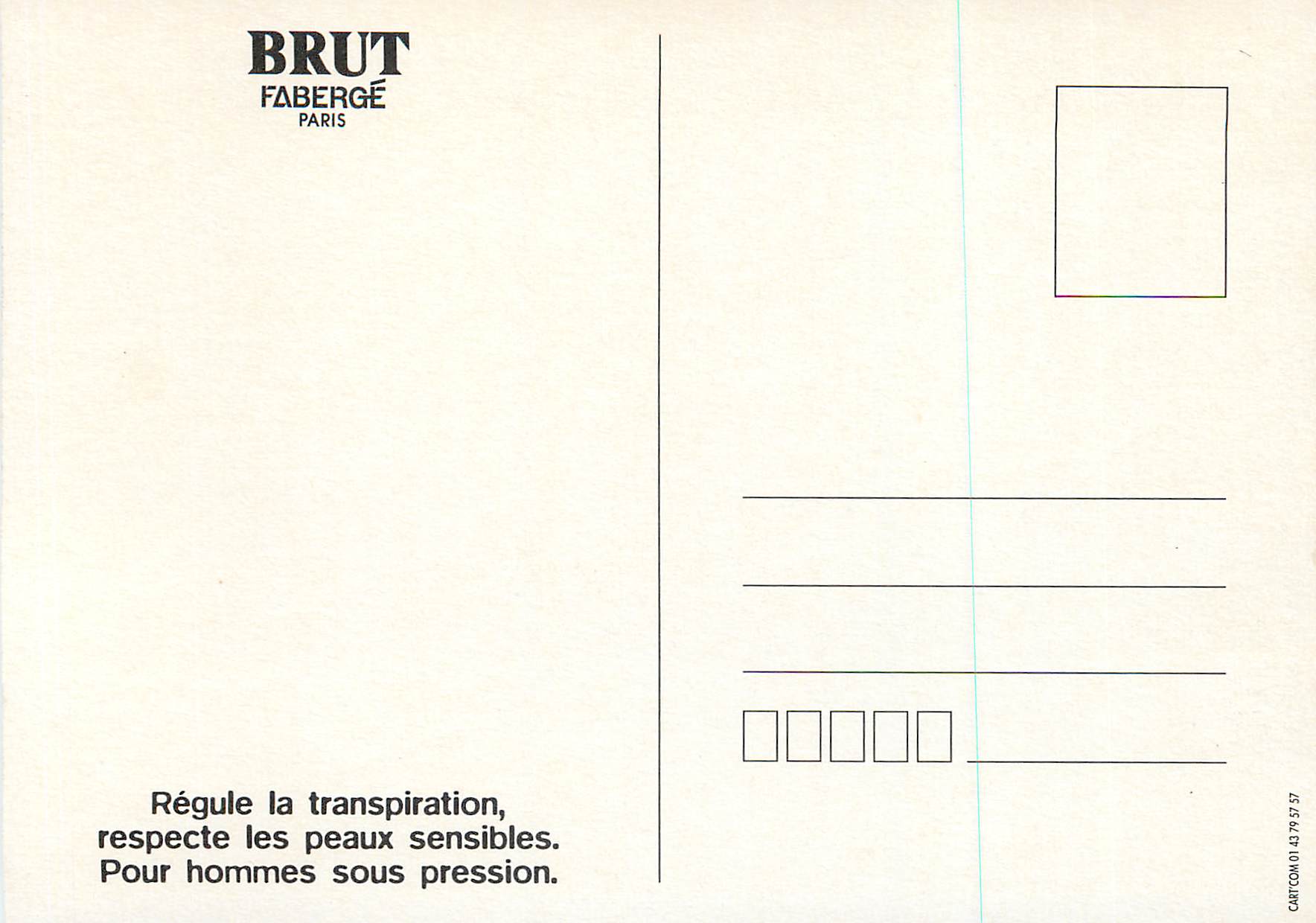 CPM Brut Faberge Paris Anti Transpirant — Rückseite