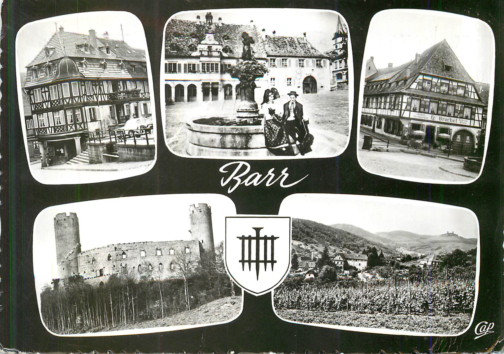 CPM Barr (Bas Rhin) Maisons Alsaciennes Place de l'Hotel de Ville Chateau d'Andlou