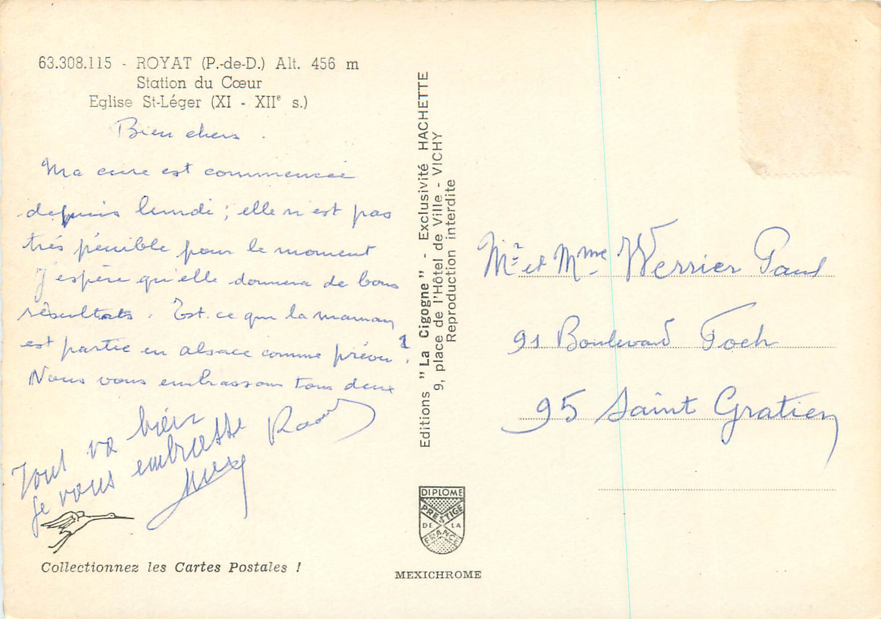 Royat — Station du Cœur — Église Saint-Léger (XI-XIIe s.) — Éditions Hachette — Reverso